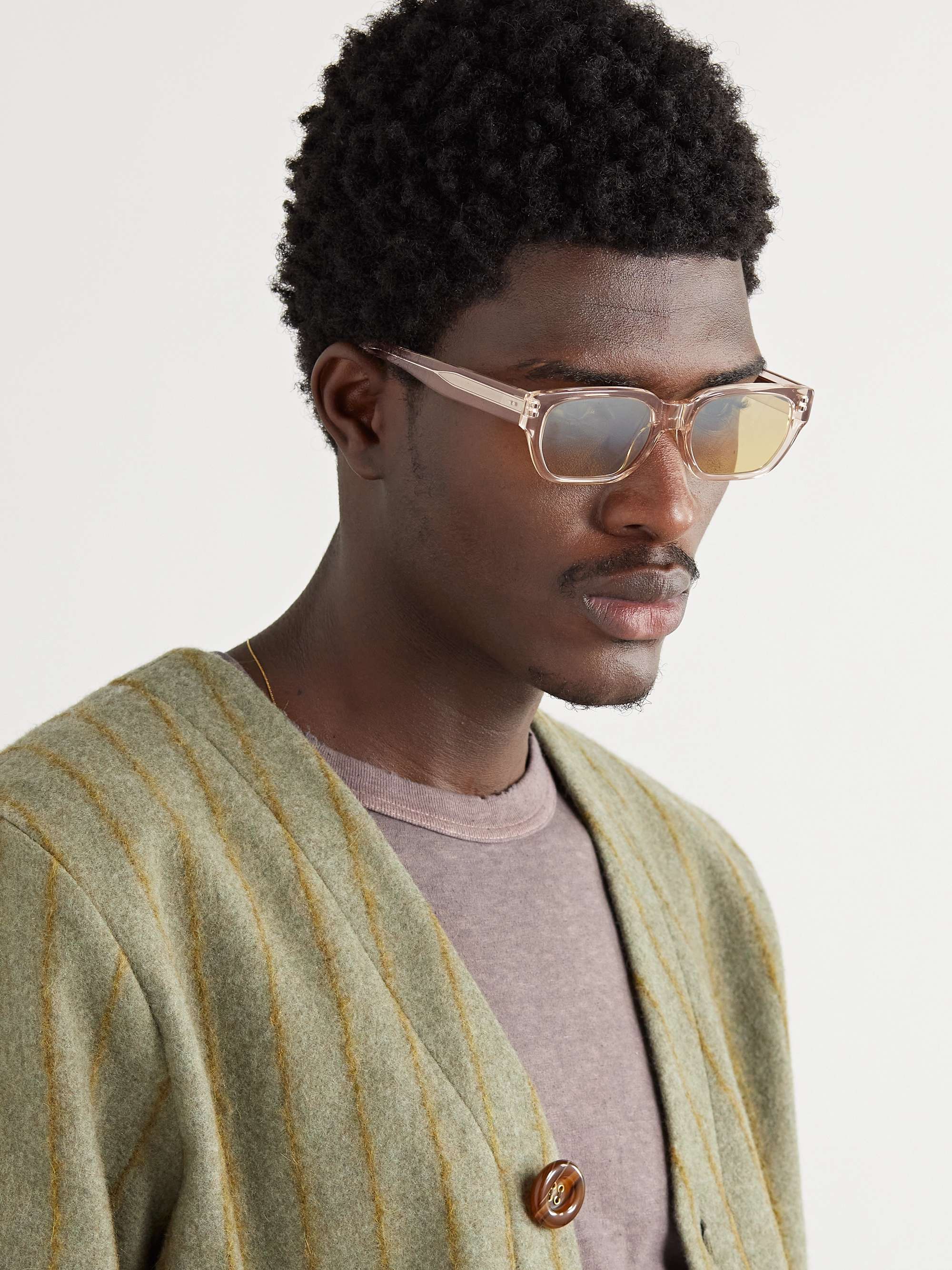 GARRETT LEIGHT CALIFORNIA OPTICAL Mayan Rectangle-Frame Tortoiseshell Acetate Sunglasses