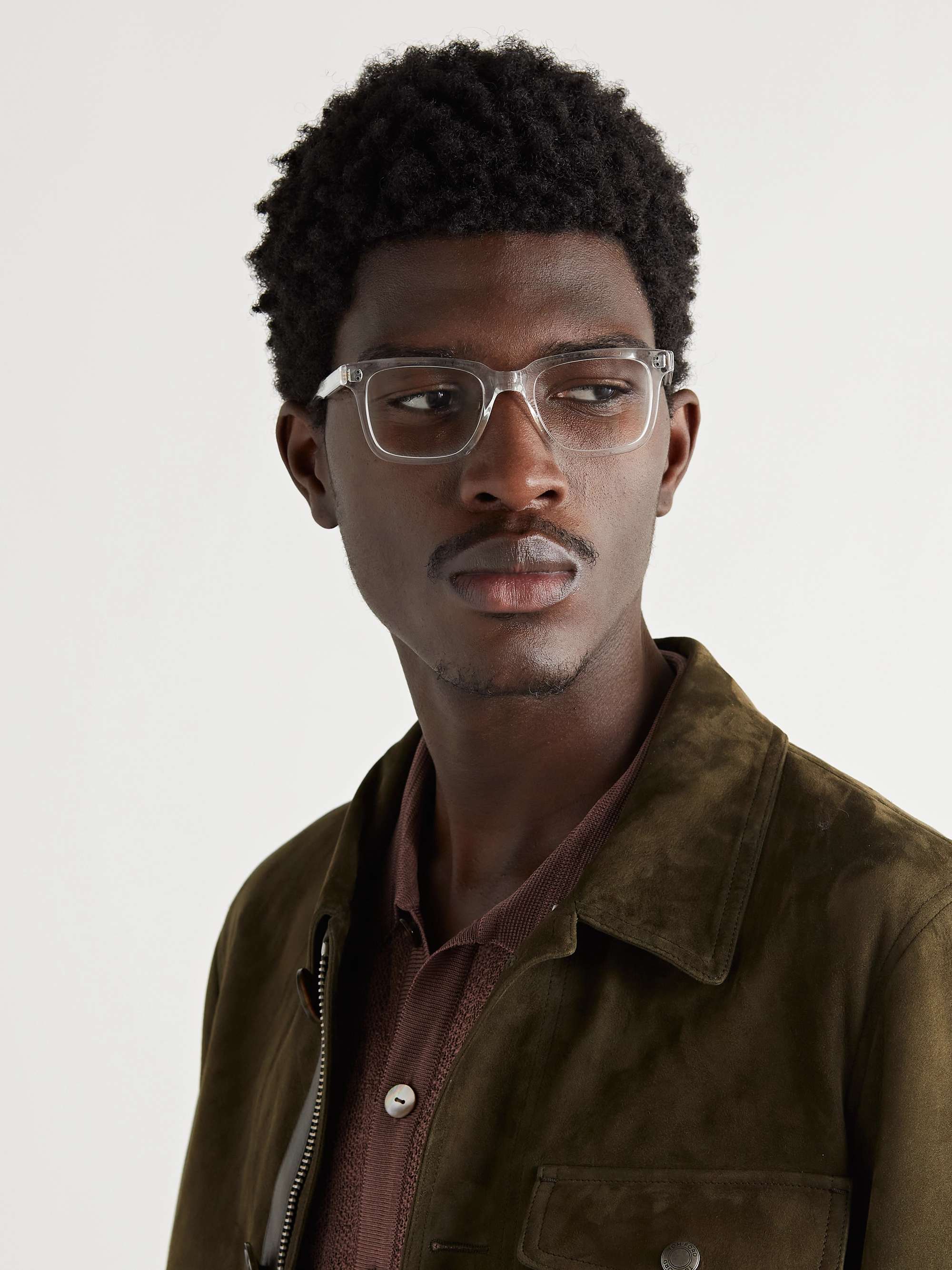 Palladium Square-Frame Acetate Optical Glasses