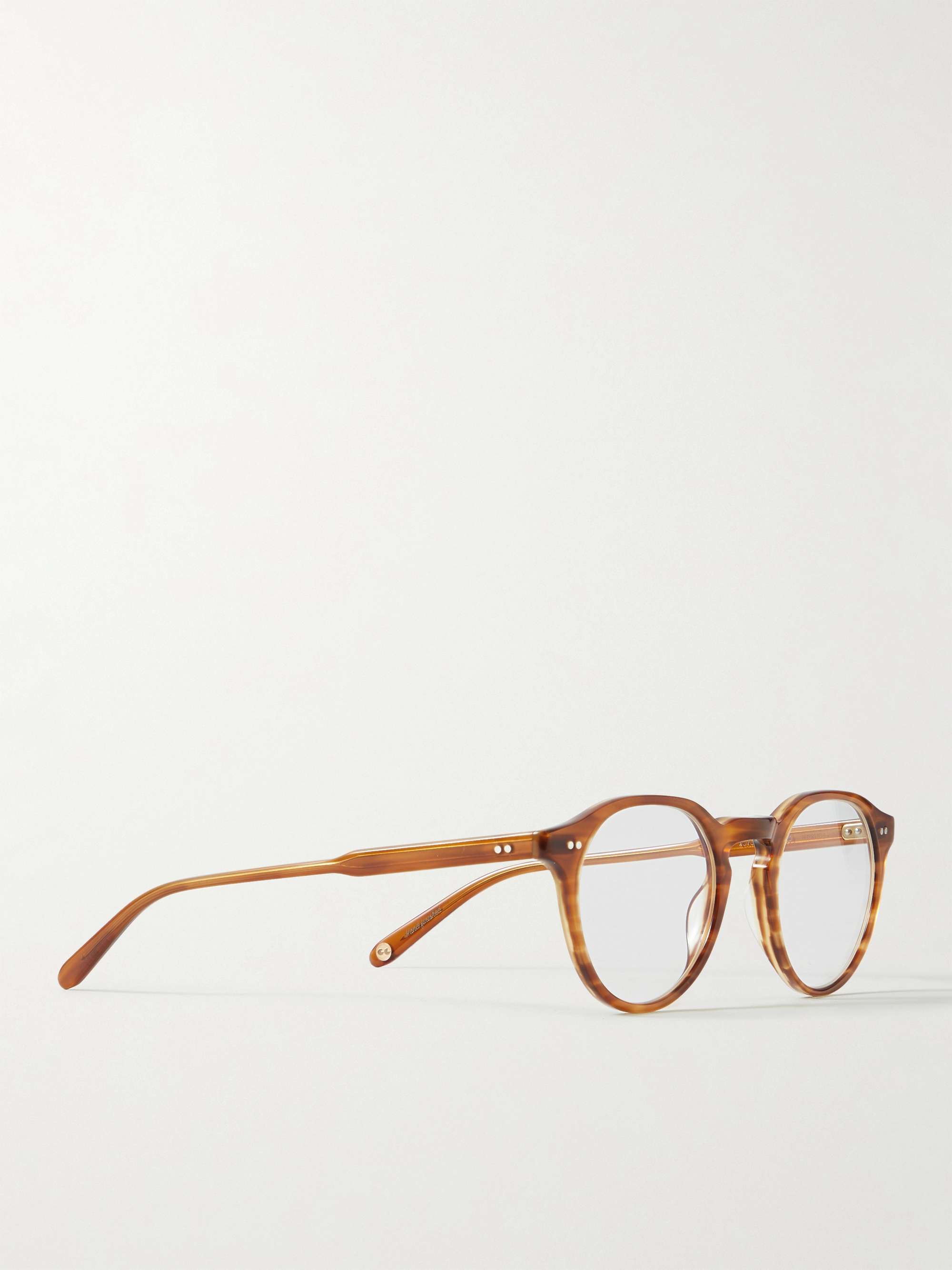 GARRETT LEIGHT CALIFORNIA OPTICAL Royce Round-Frame Tortoiseshell Acetate Optical Glasses