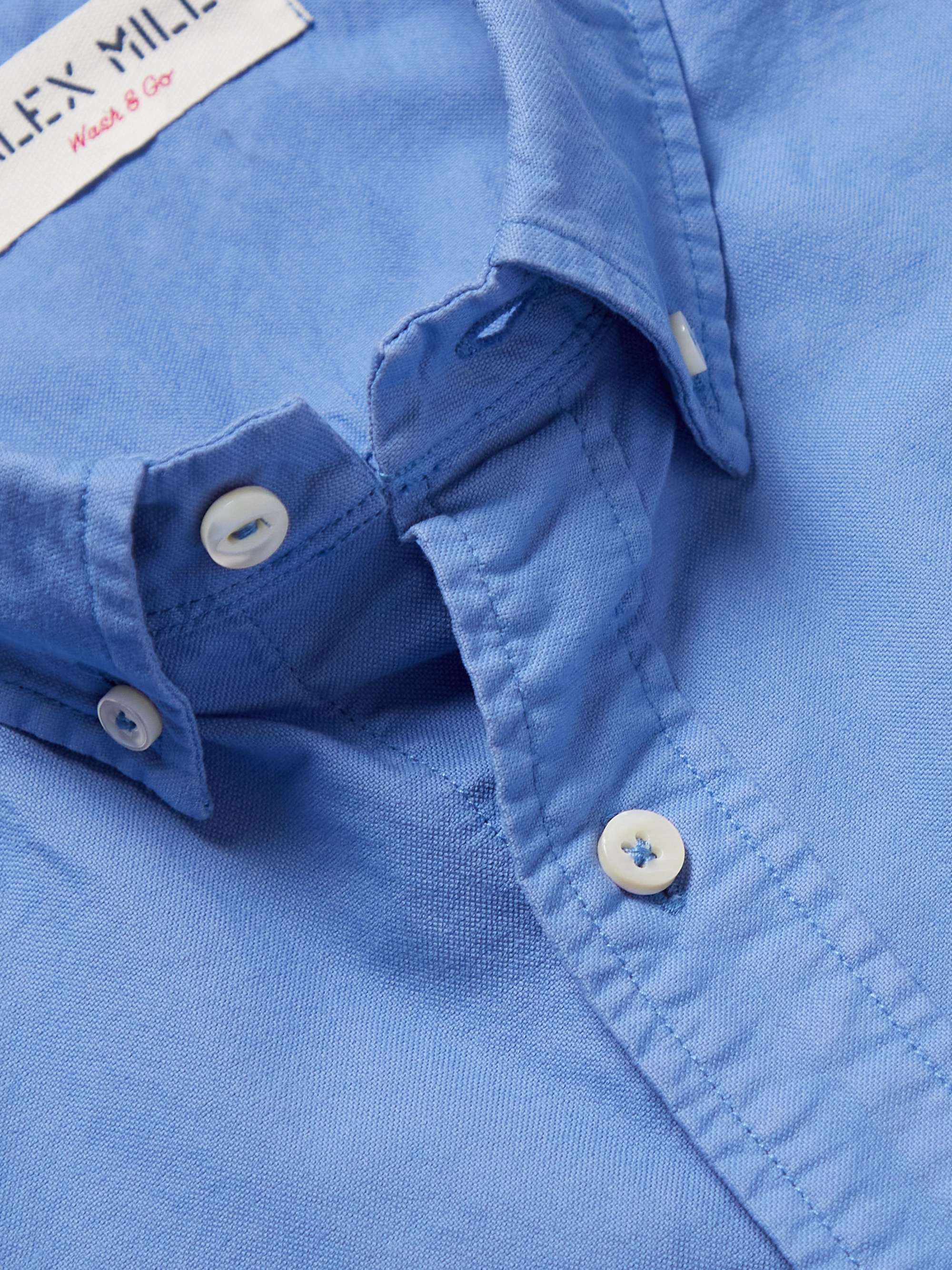 ALEX MILL Button-Down Collar Overdyed Cotton Oxford Shirt