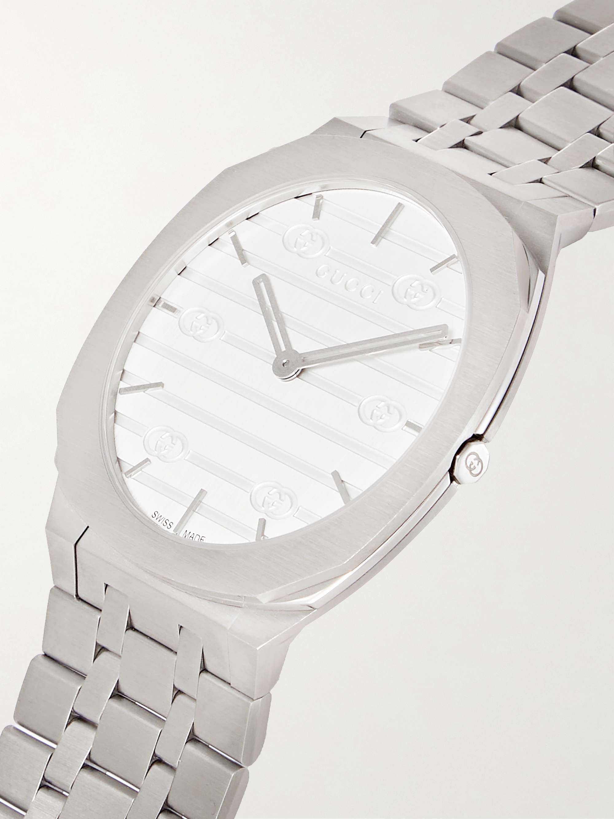 GUCCI 25h 34mm Stainless Steel Watch