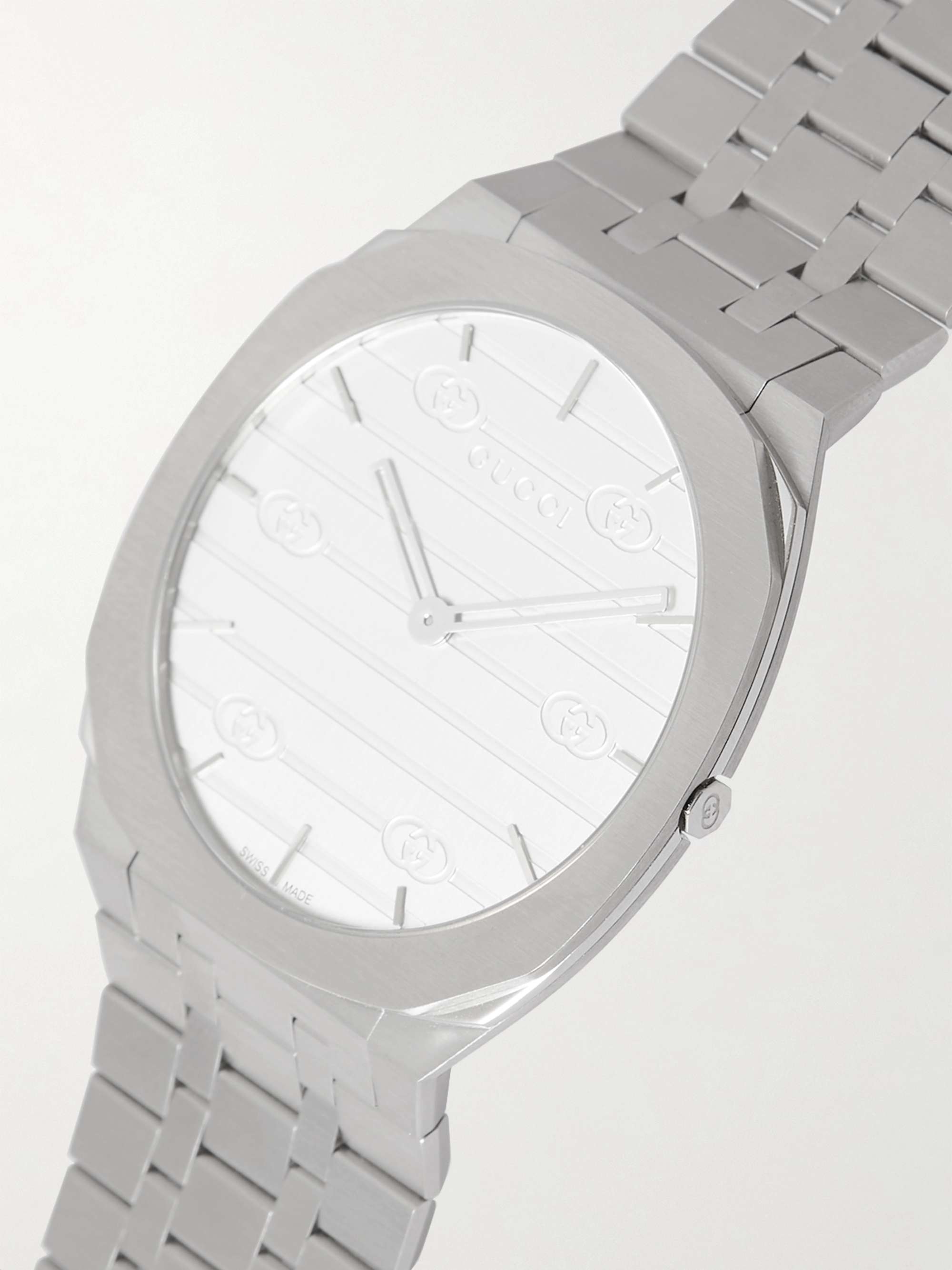 GUCCI 25H 38mm Stainless Steel Watch