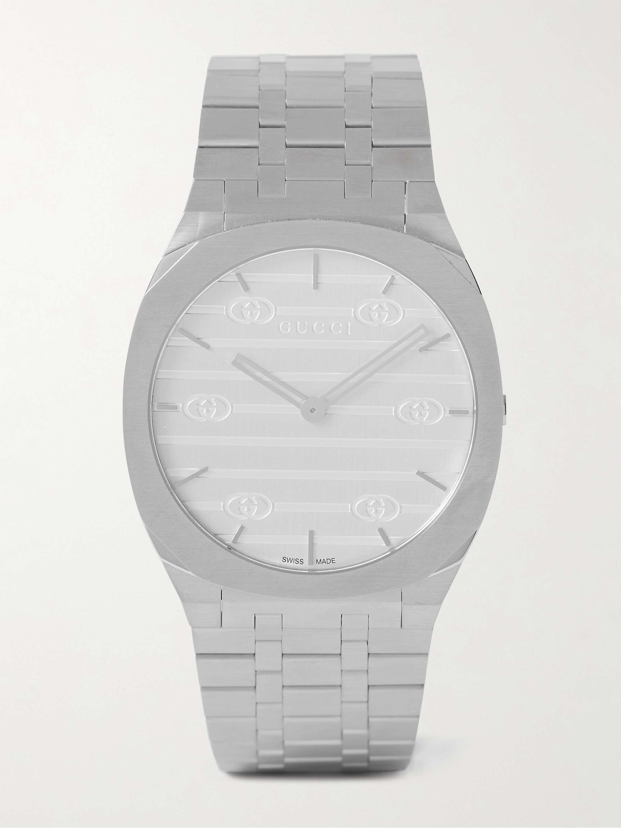 GUCCI 25H 38mm Stainless Steel Watch