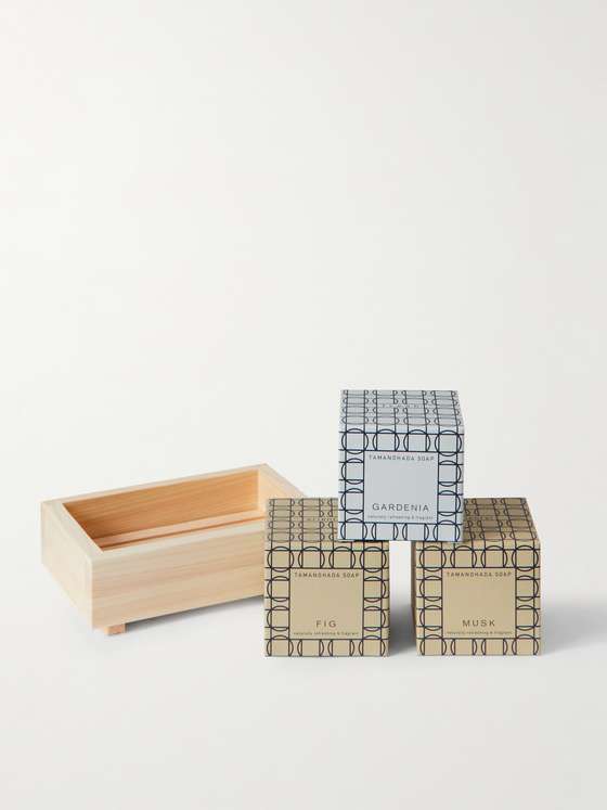 mrporter.com | Three-Pack Scented Soaps and Hinoki Cypress Soap Tray