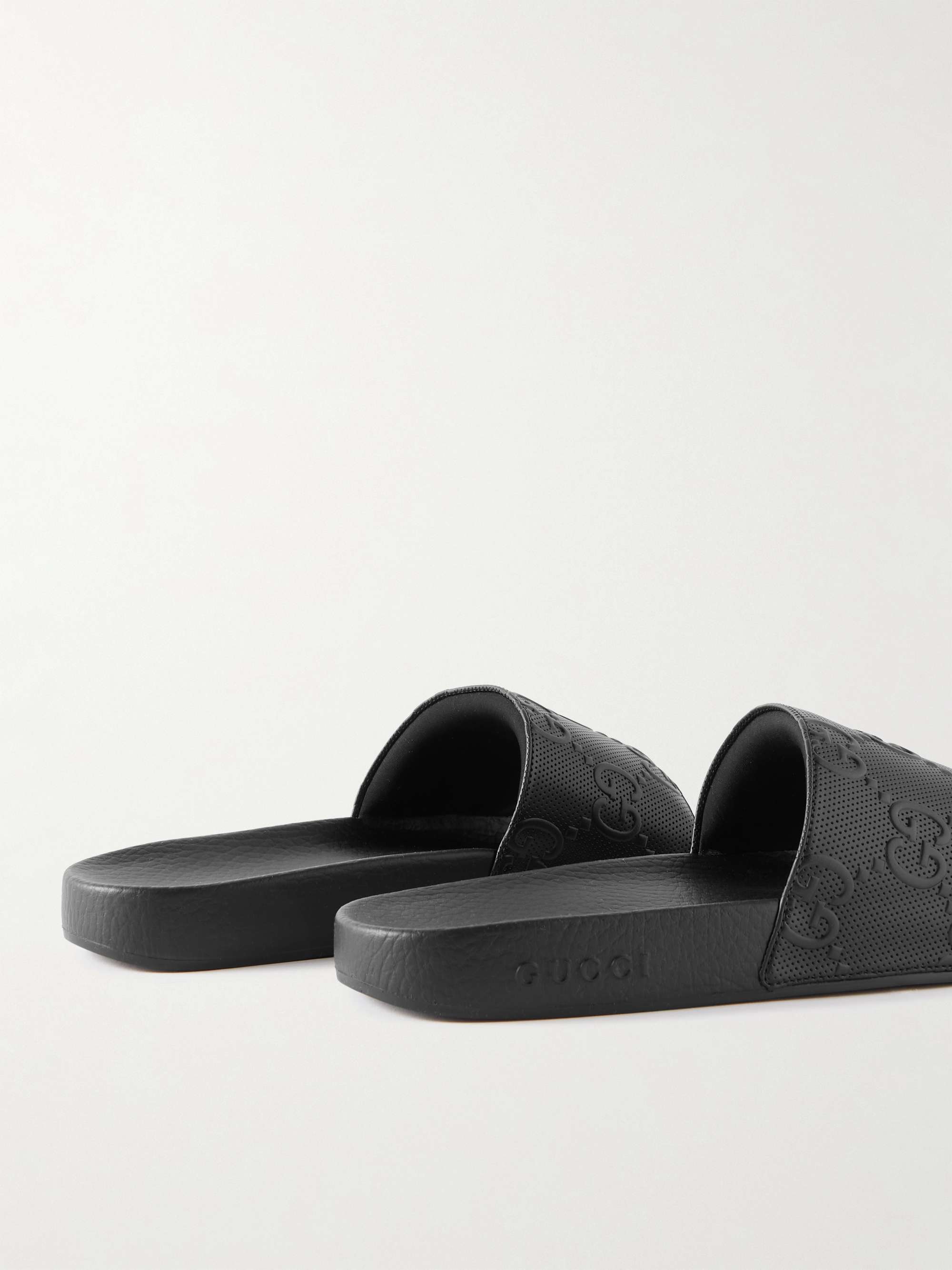 GUCCI Pursuit Logo-Embossed Rubber Slides