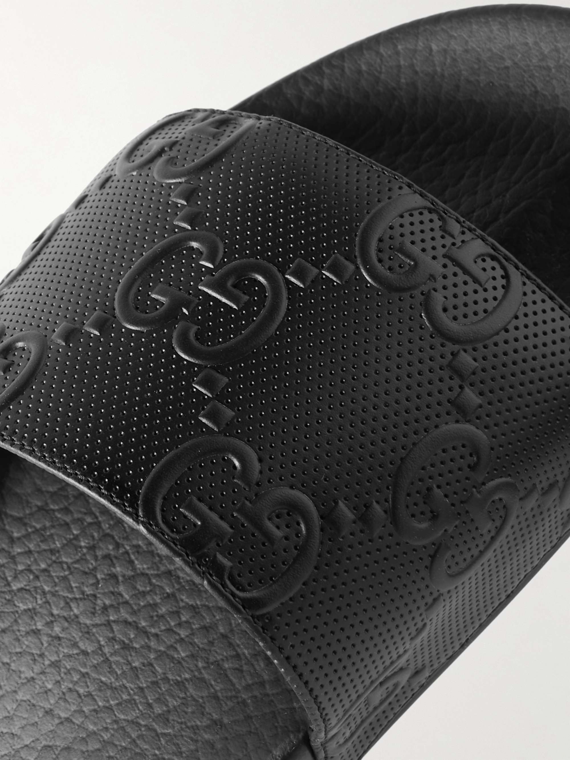 GUCCI Pursuit Logo-Embossed Rubber Slides