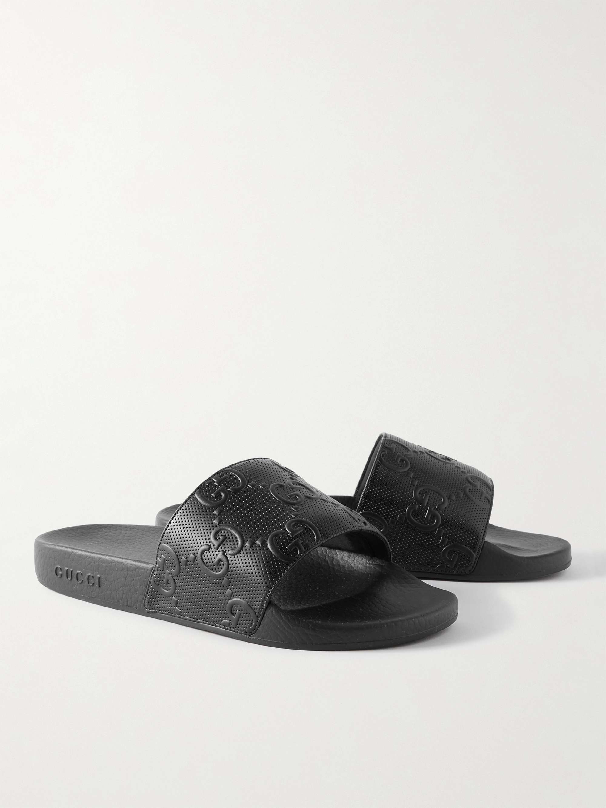 GUCCI Pursuit Logo-Embossed Rubber Slides