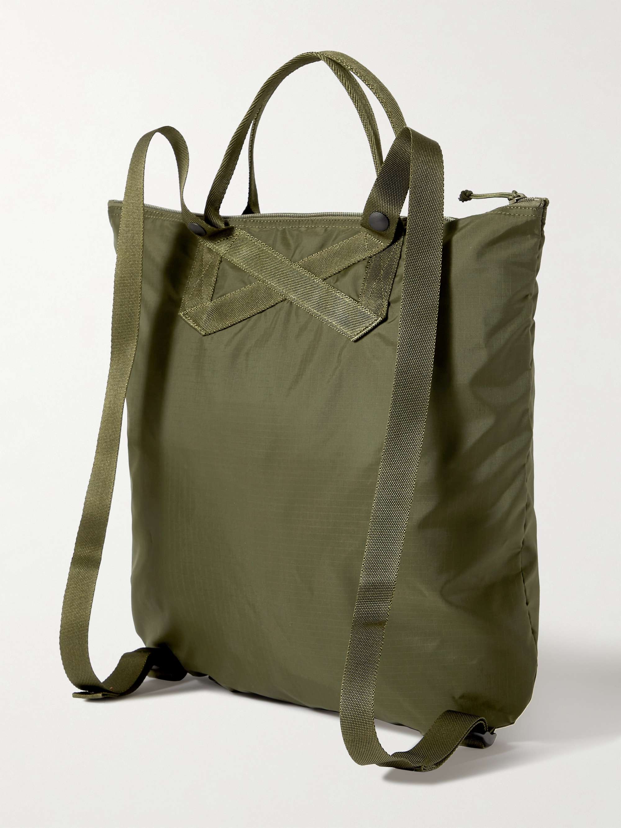 PORTER-YOSHIDA & CO Flex 2Way Convertible Webbing-Trimmed Nylon-Ripstop Tote Bag