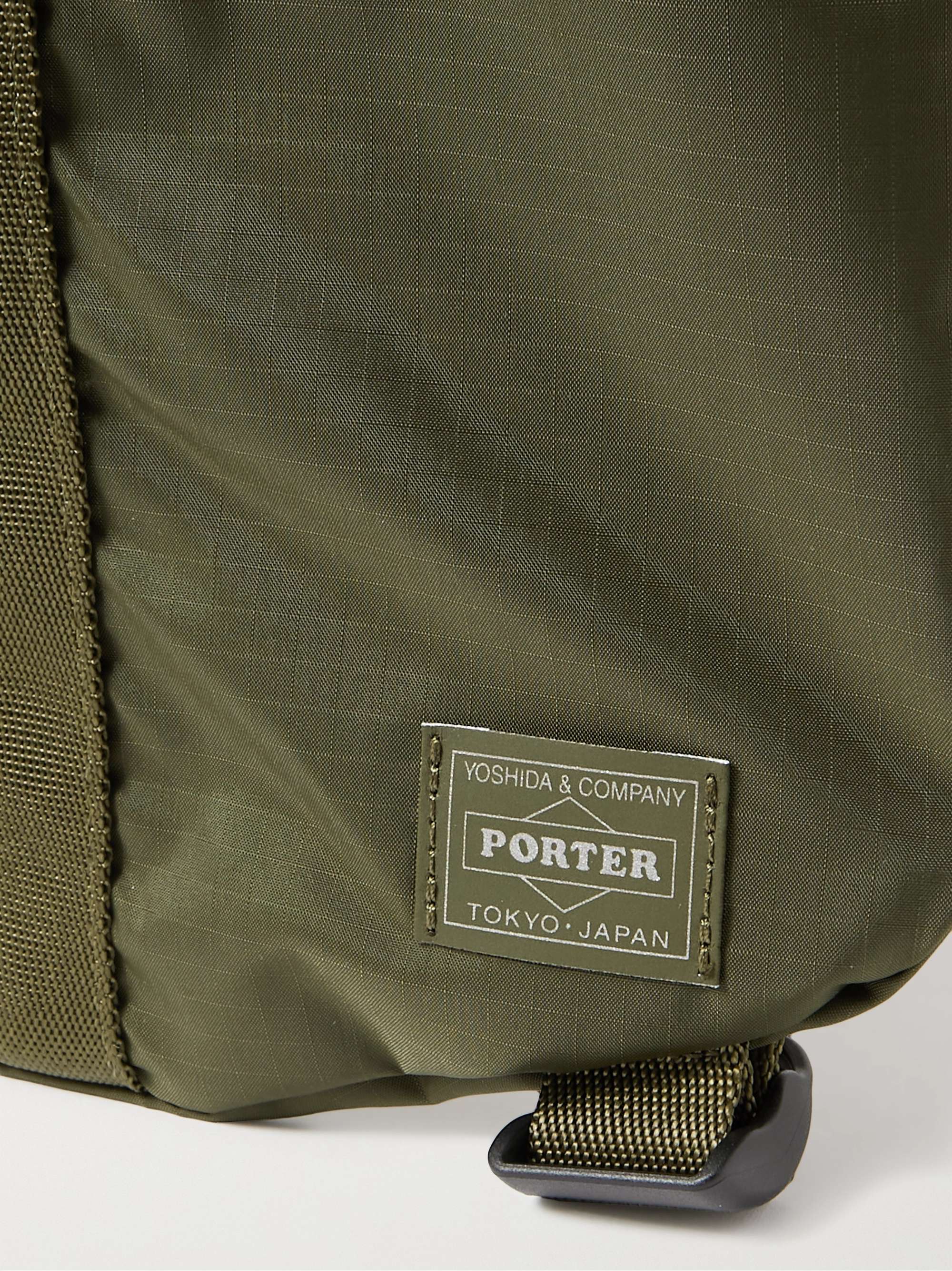 PORTER-YOSHIDA & CO Flex 2Way Convertible Webbing-Trimmed Nylon-Ripstop Tote Bag