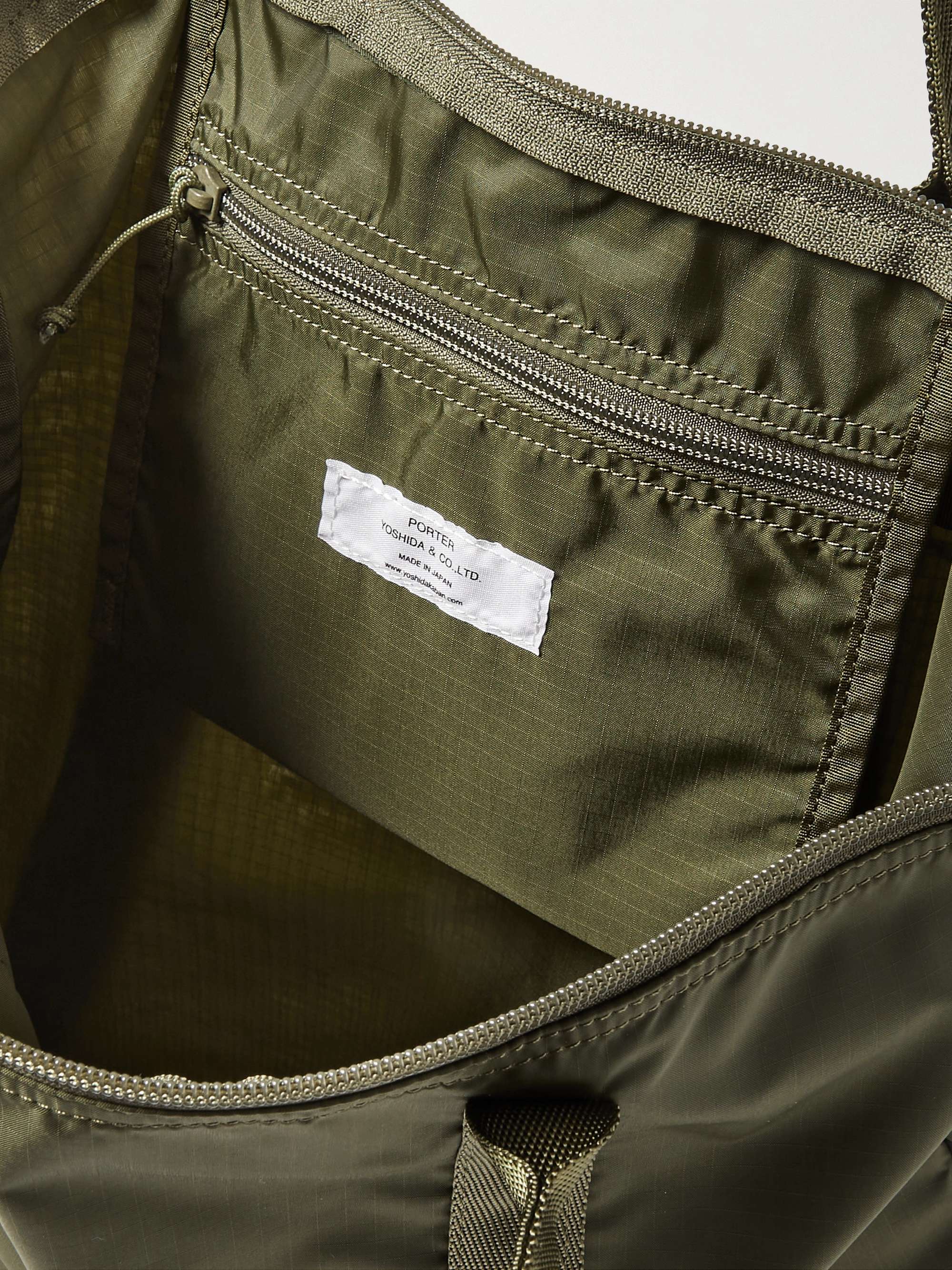 PORTER-YOSHIDA & CO Flex 2Way Convertible Webbing-Trimmed Nylon-Ripstop Tote Bag