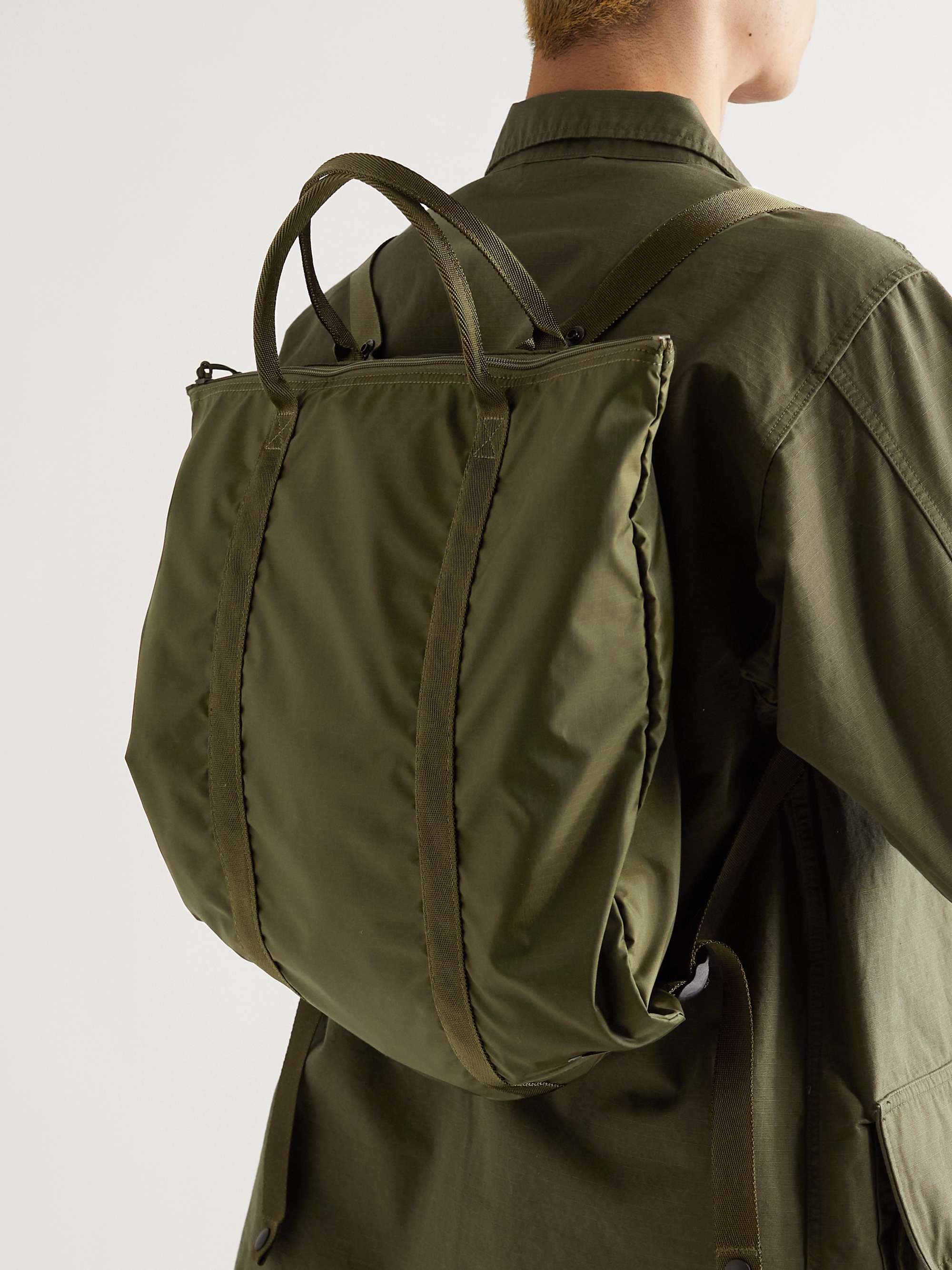 PORTER-YOSHIDA & CO Flex 2Way Convertible Webbing-Trimmed Nylon-Ripstop Tote Bag