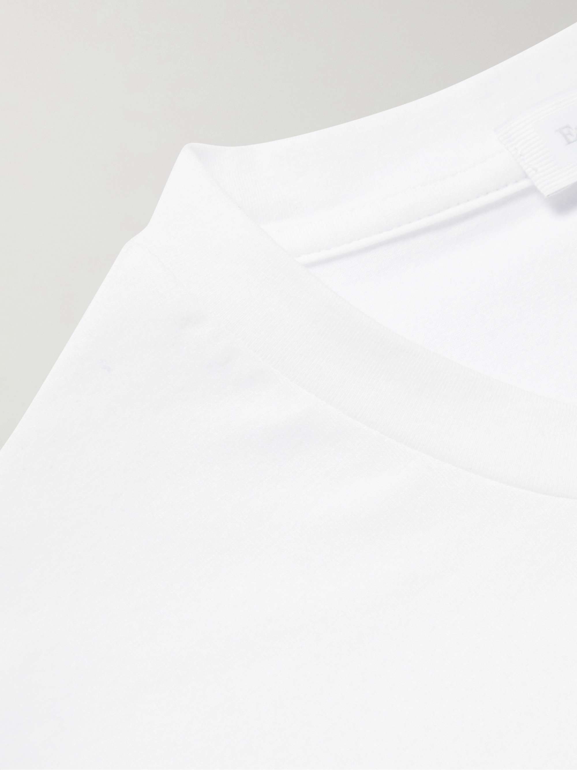 ZEGNA Logo-Embroidered Stretch-Cotton Jersey T-Shirt