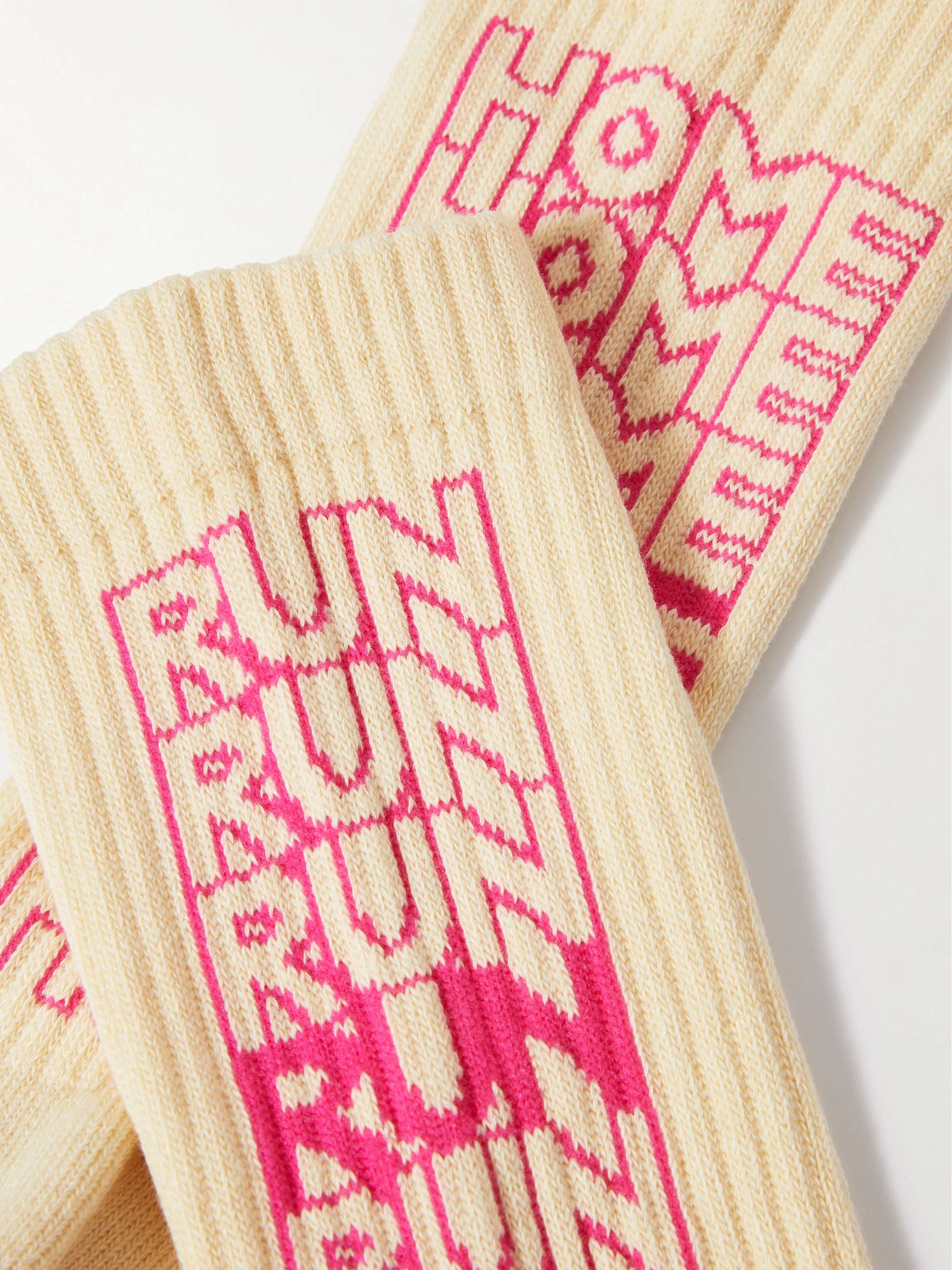 ROSTERSOX Home Run Intarsia Ribbed Cotton Socks