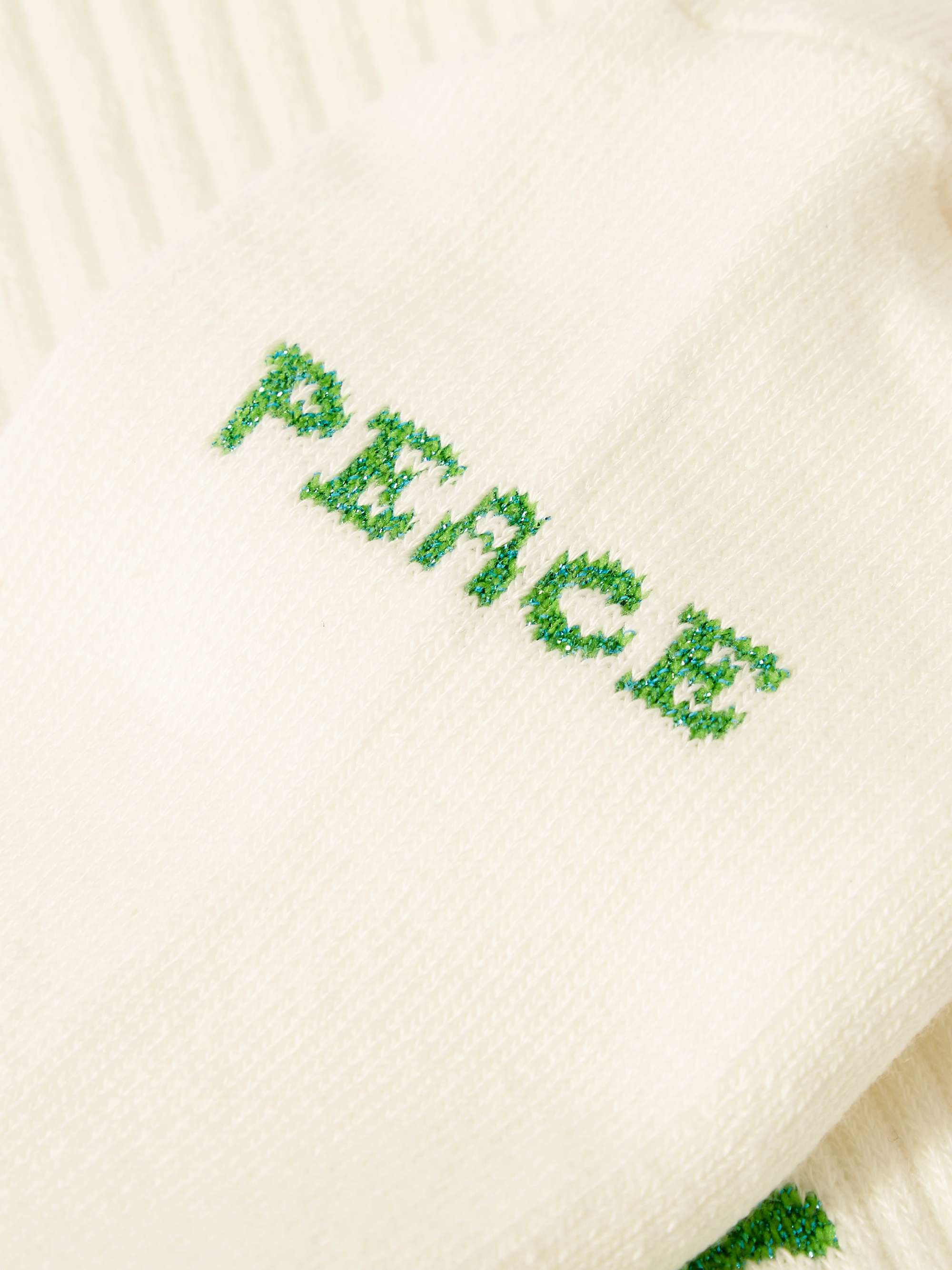 ROSTERSOX Love Metallic Intarsia Cotton-Blend Socks