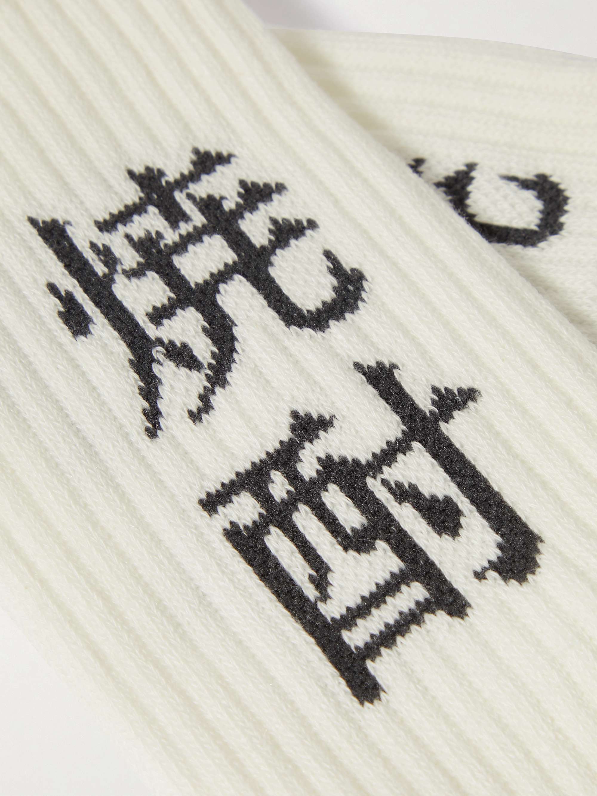 ROSTERSOX Shochu Intarsia Ribbed Cotton Socks