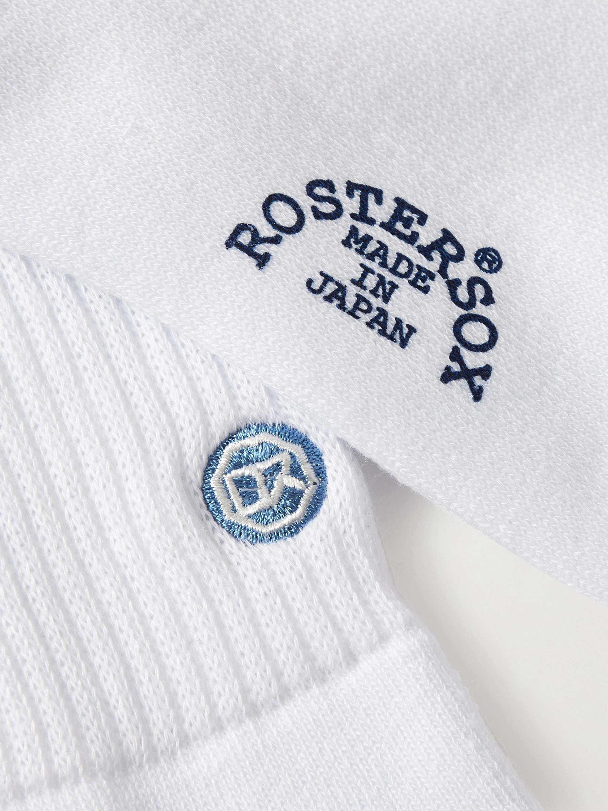 ROSTERSOX Metallic Striped Ribbed Cotton-Blend Socks