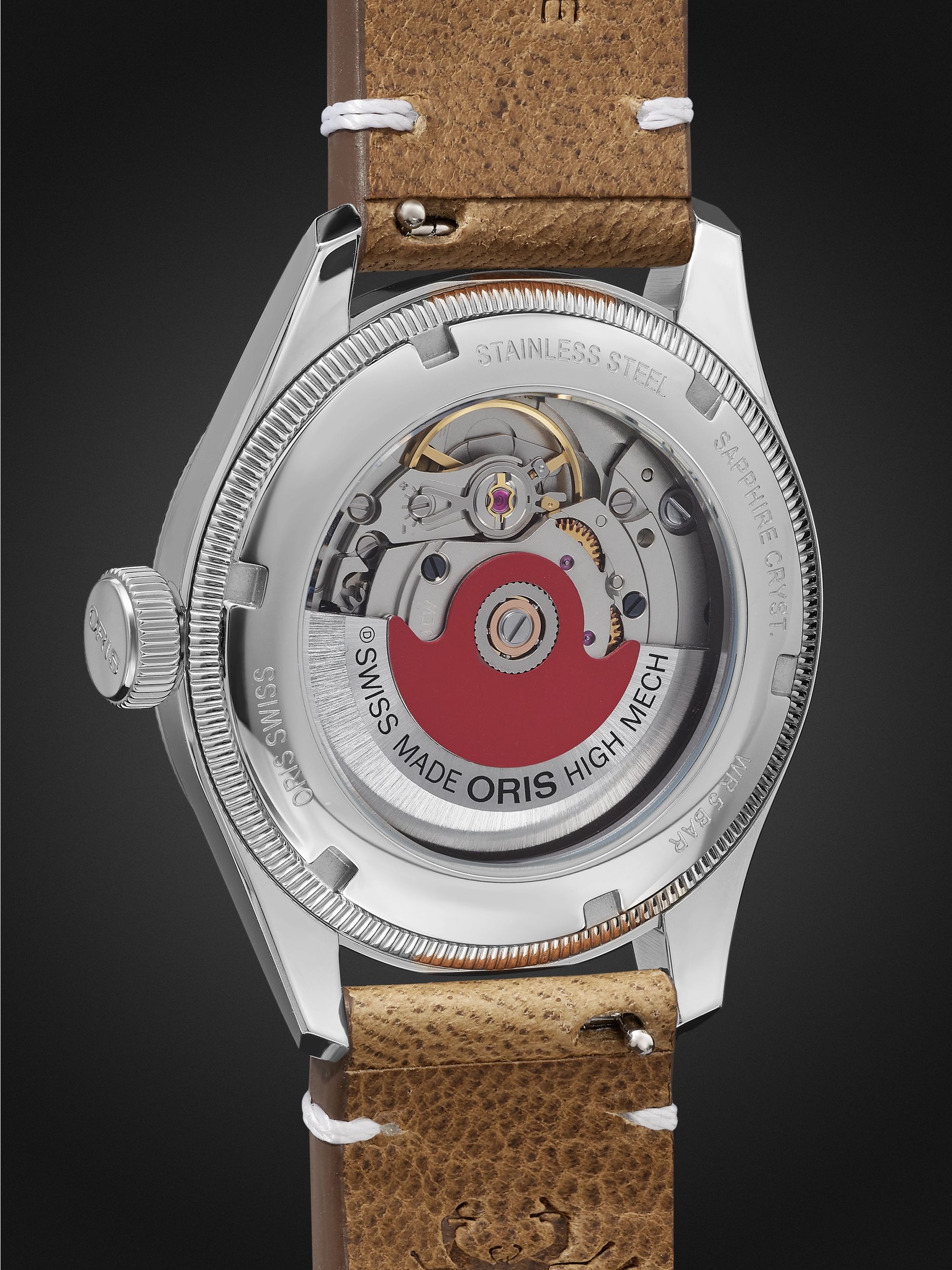 ORIS + Cervo Volante Big Crown Pointer Date Automatic 40mm Stainless Steel and Suede Watch, Ref. No. 01 754 7779 4065