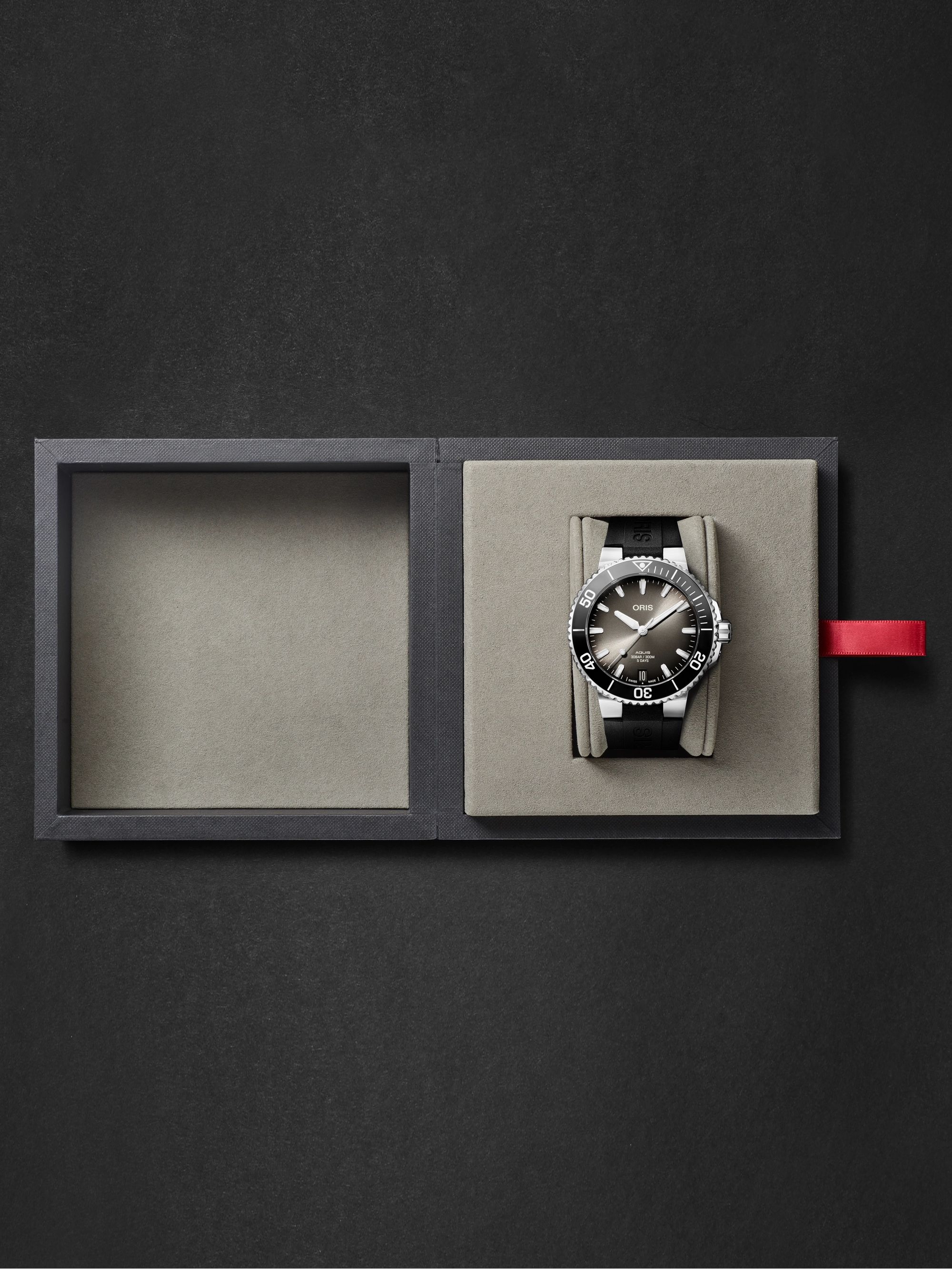ORIS Aquis Date Automatic 41.5mm Stainless Steel and Rubber Watch, Ref. No. 01 400 7769 4154-07 4 22 74FC