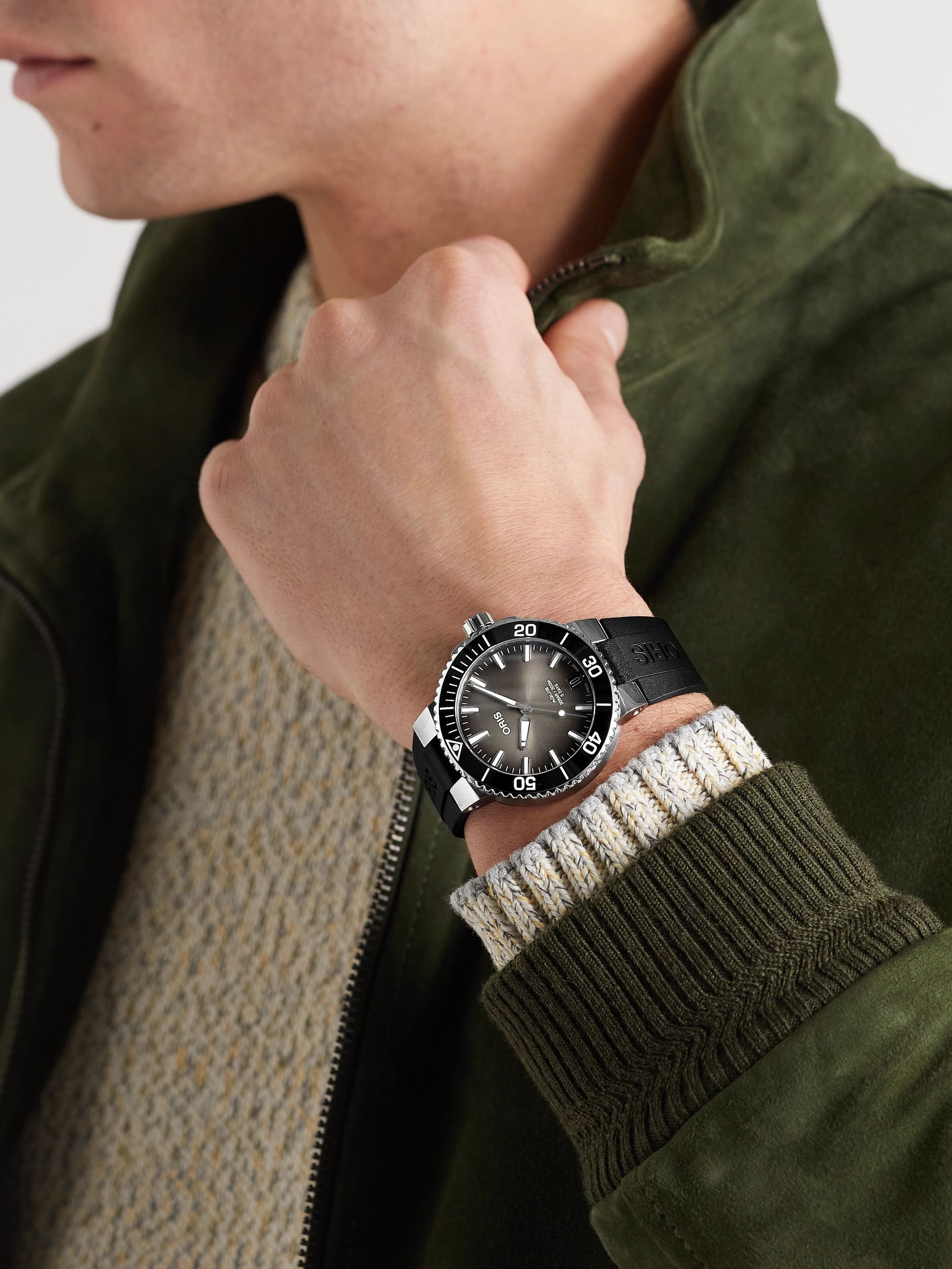 Oris aquis 43.5 rubber strap online