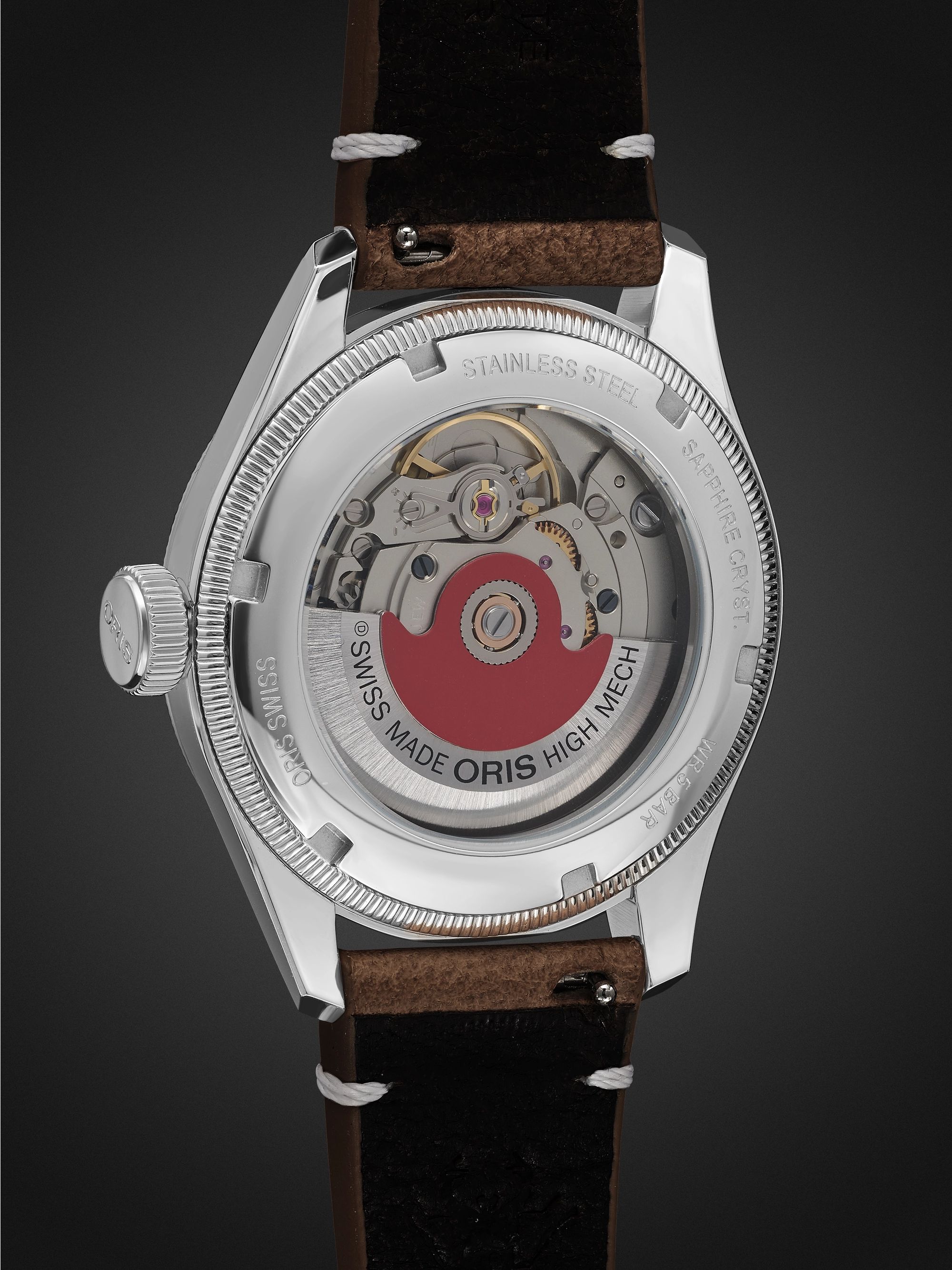 ORIS + Cervo Volante Big Crown Pointer Date Automatic 38mm Stainless Steel and Leather Watch, Ref. No. 01 754 7779 4063-Set