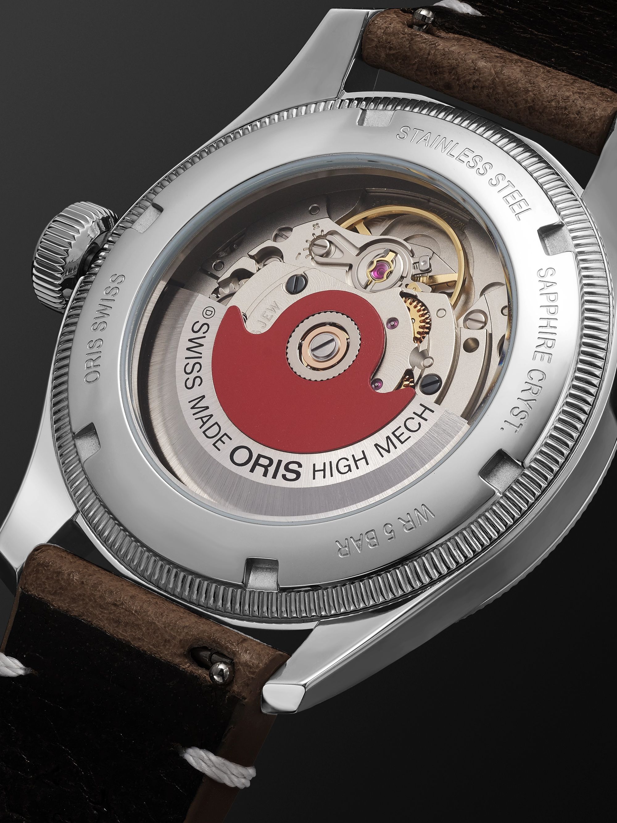 ORIS + Cervo Volante Big Crown Pointer Date Automatic 38mm Stainless Steel and Leather Watch, Ref. No. 01 754 7779 4063-Set