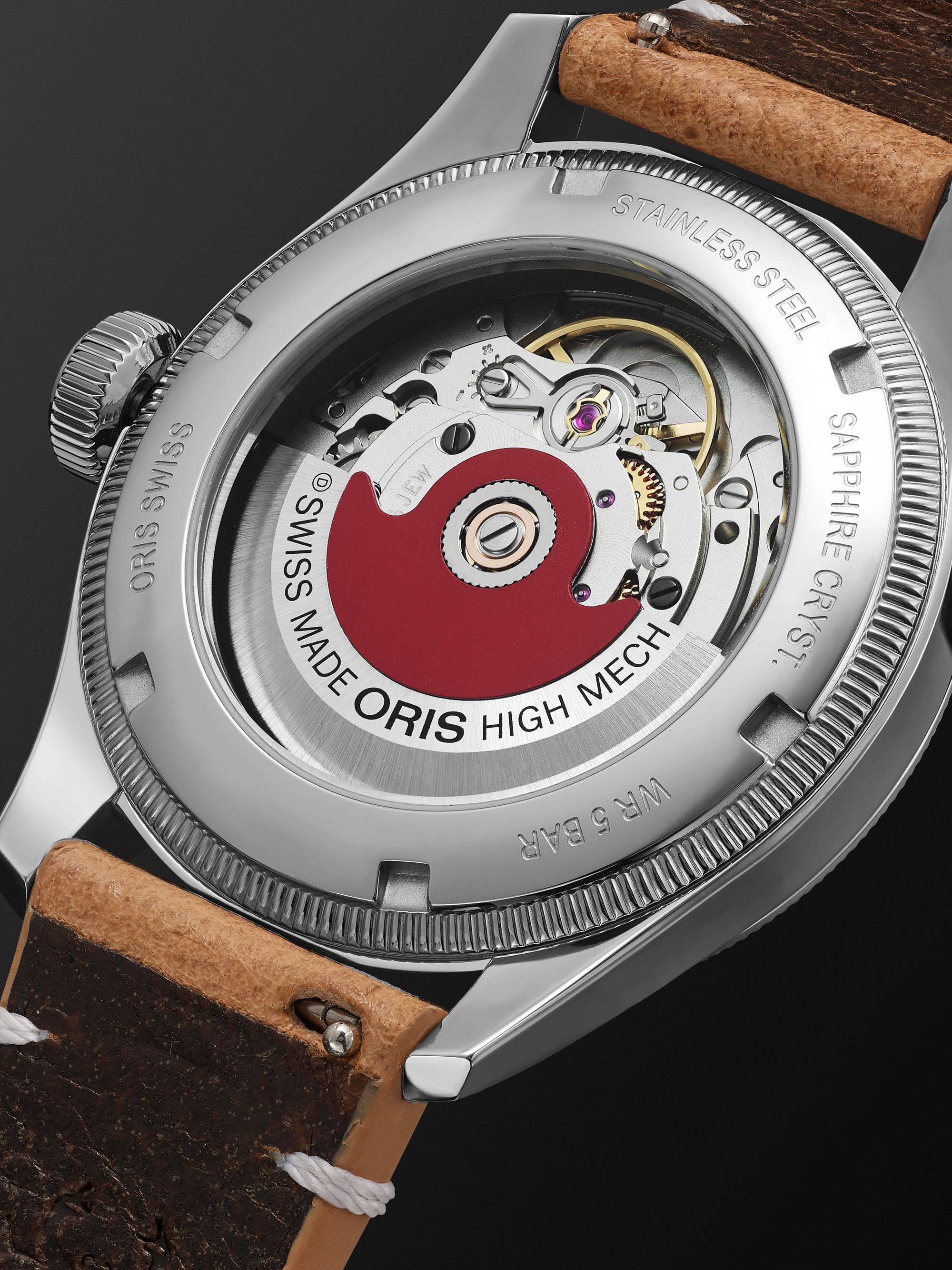 ORIS + Cervo Volante Big Crown Pointer Date Automatic 38mm Stainless Steel and Leather Watch, Ref. No. 01 754 7779 4067-Set