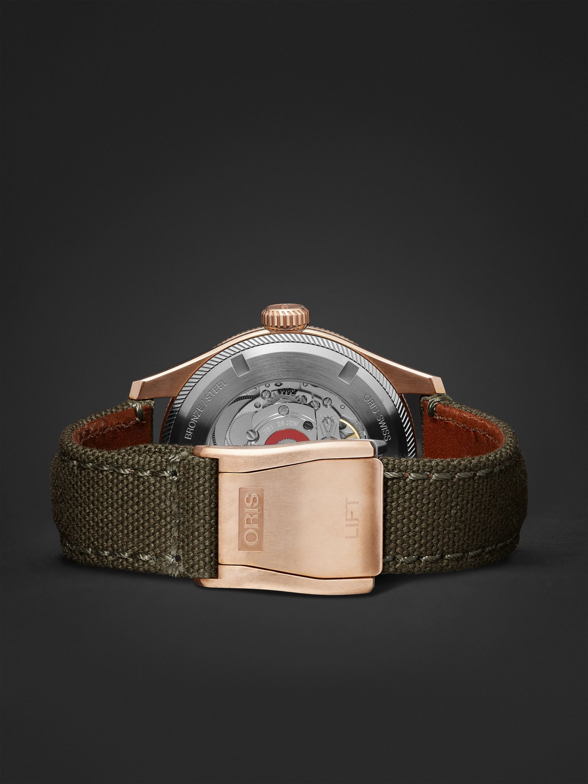 ORIS Big Crown ProPilot Big Date Automatic 41mm Bronze and Canvas Watch, Ref. No. 01 751 7761 3164-07 3 20 03BRLC