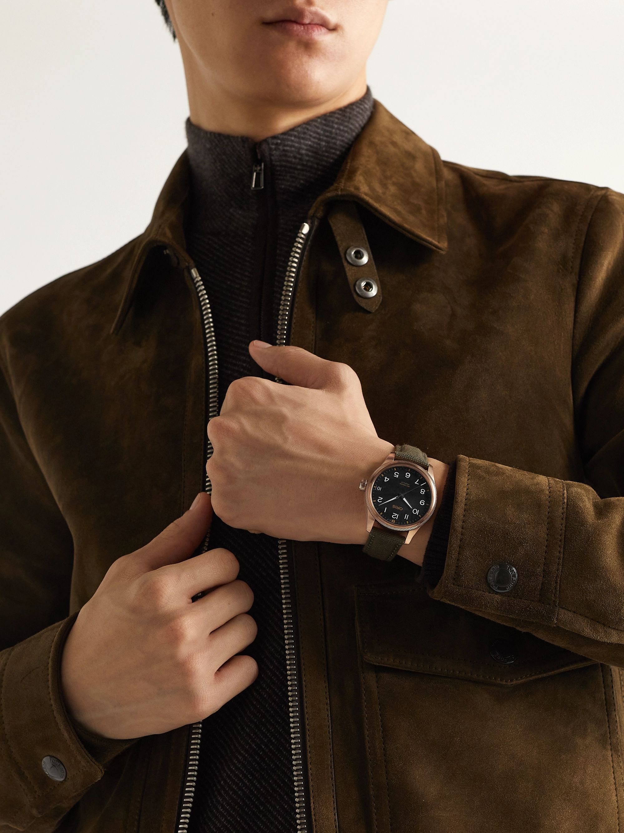 ORIS Big Crown ProPilot Big Date Automatic 41mm Bronze and Canvas Watch, Ref. No. 01 751 7761 3164-07 3 20 03BRLC