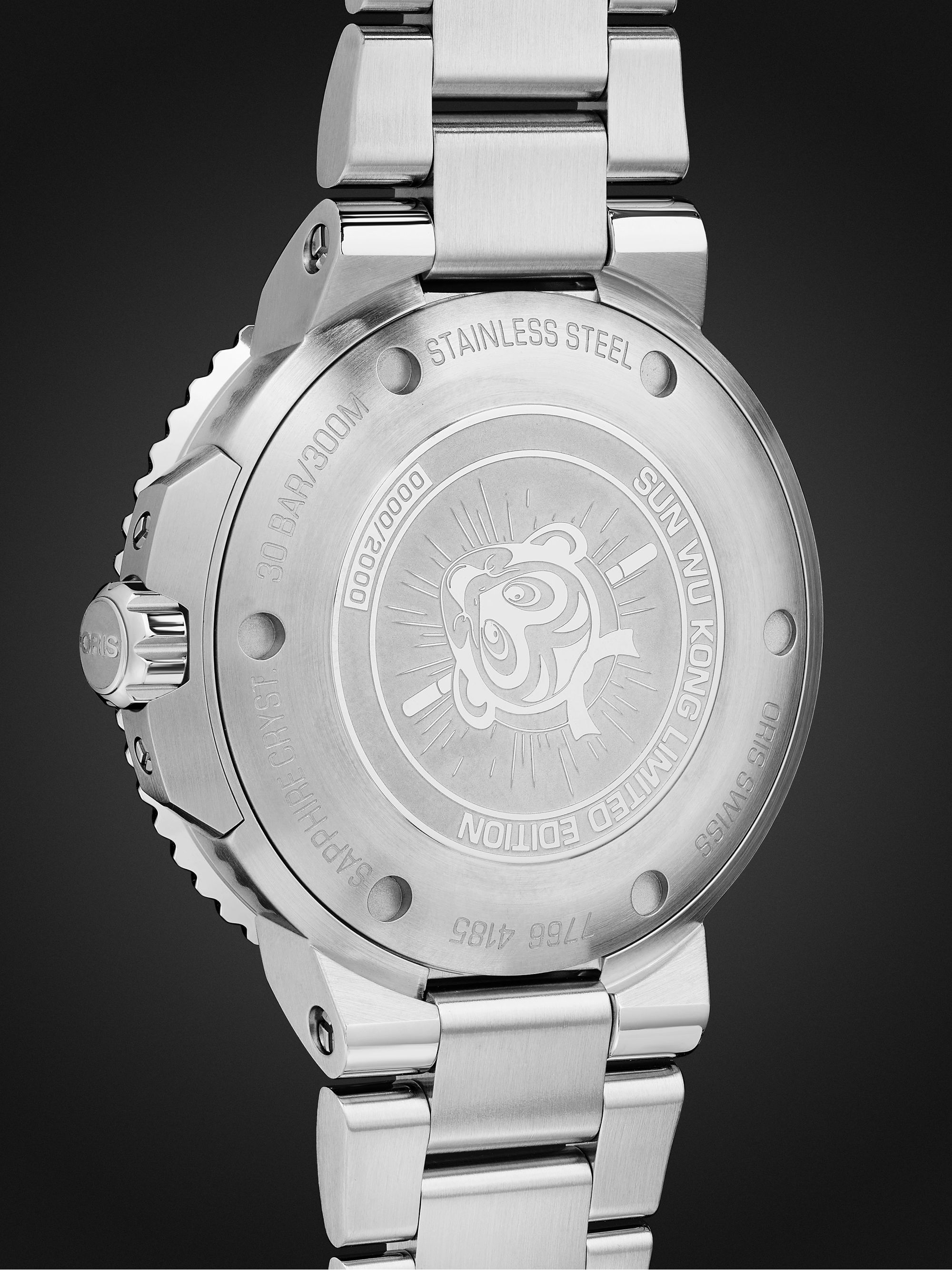 ORIS Aquis Date Sun Wukong Limited Edition Automatic 41.5mm Stainless Steel Watch, Ref. No. 01 733 7766 4185-Set