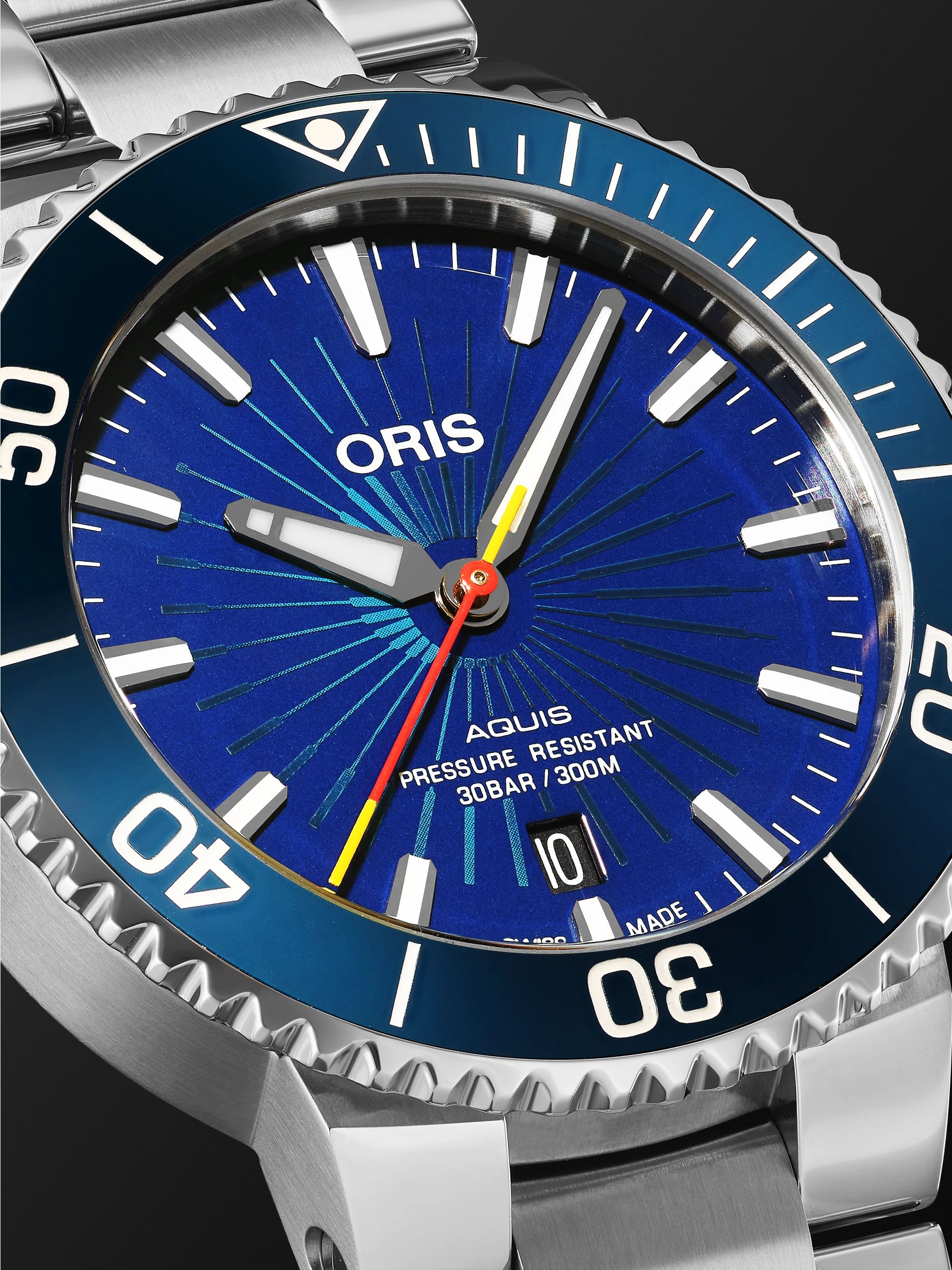 ORIS Aquis Date Sun Wukong Limited Edition Automatic 41.5mm Stainless Steel Watch, Ref. No. 01 733 7766 4185-Set