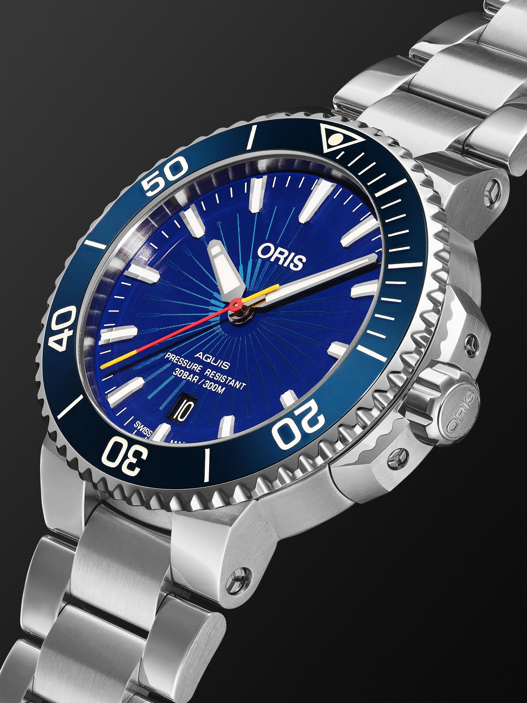ORIS Aquis Date Sun Wukong Limited Edition Automatic 41.5mm Stainless Steel Watch, Ref. No. 01 733 7766 4185-Set