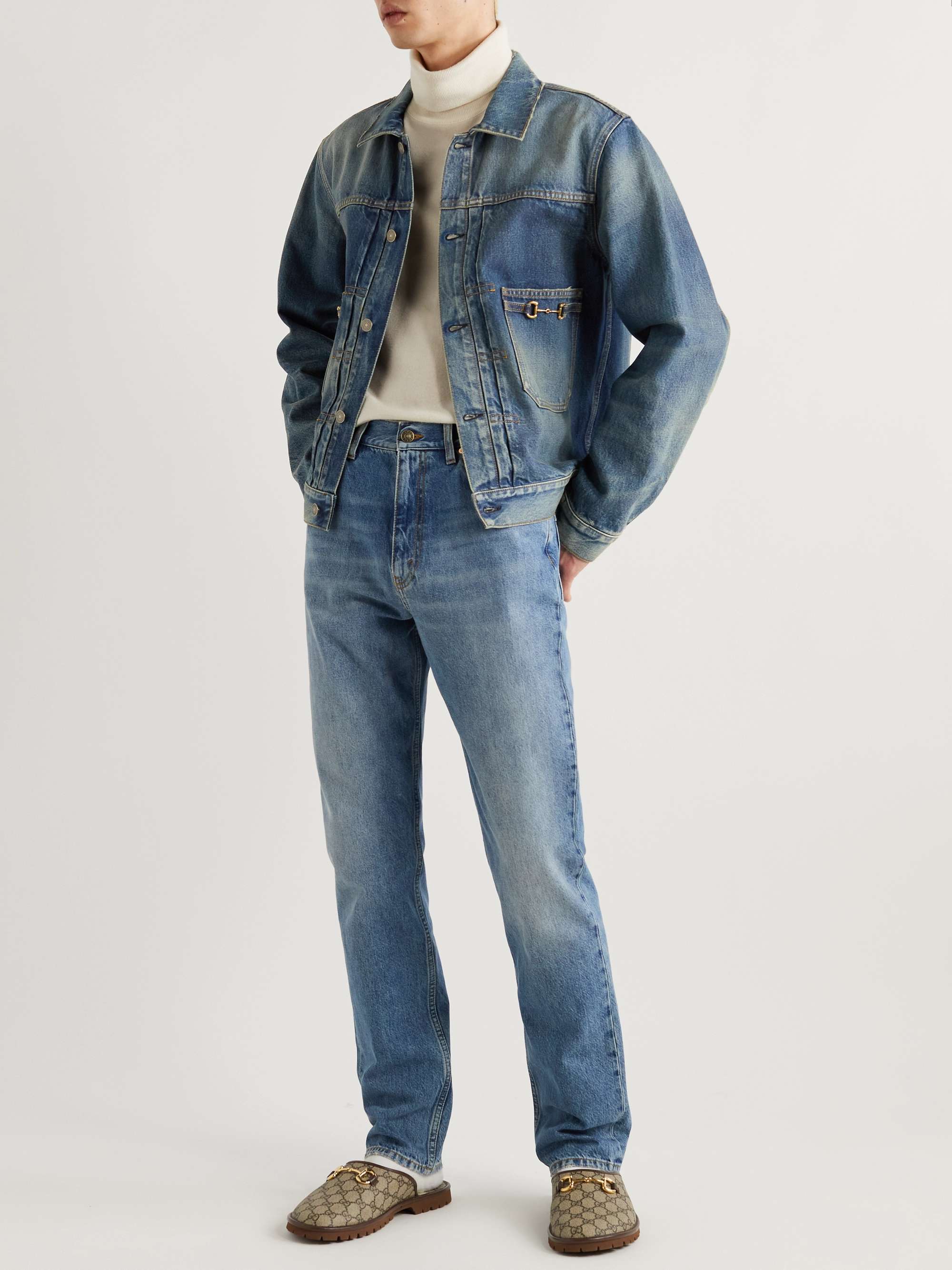 VISVIM Social Sculpture Corduroy Trimmed Padded Indigo Dyed Denim