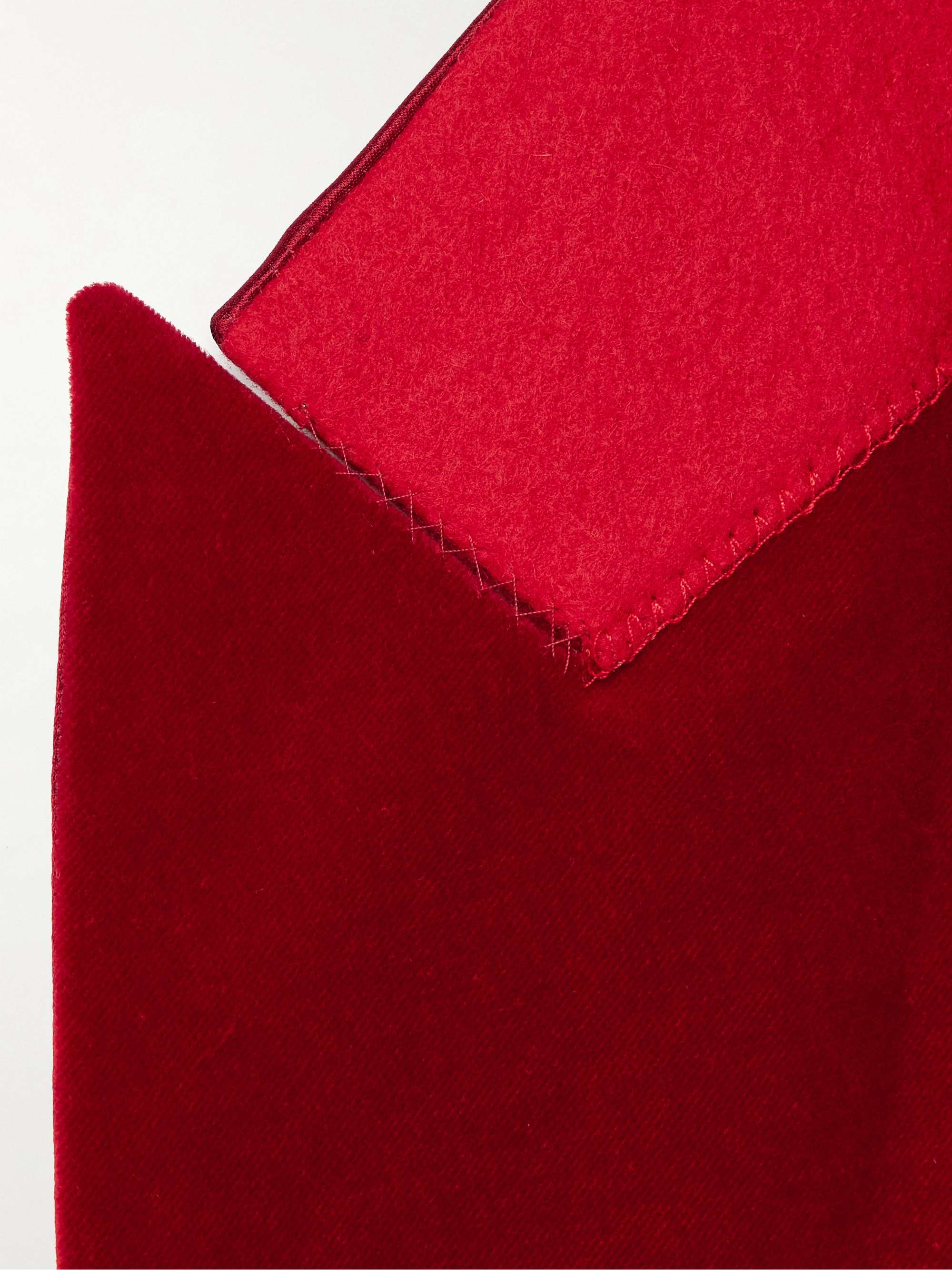 GUCCI Slim-Fit Silk Satin-Trimmed Cotton-Blend Velvet Tuxedo Jacket