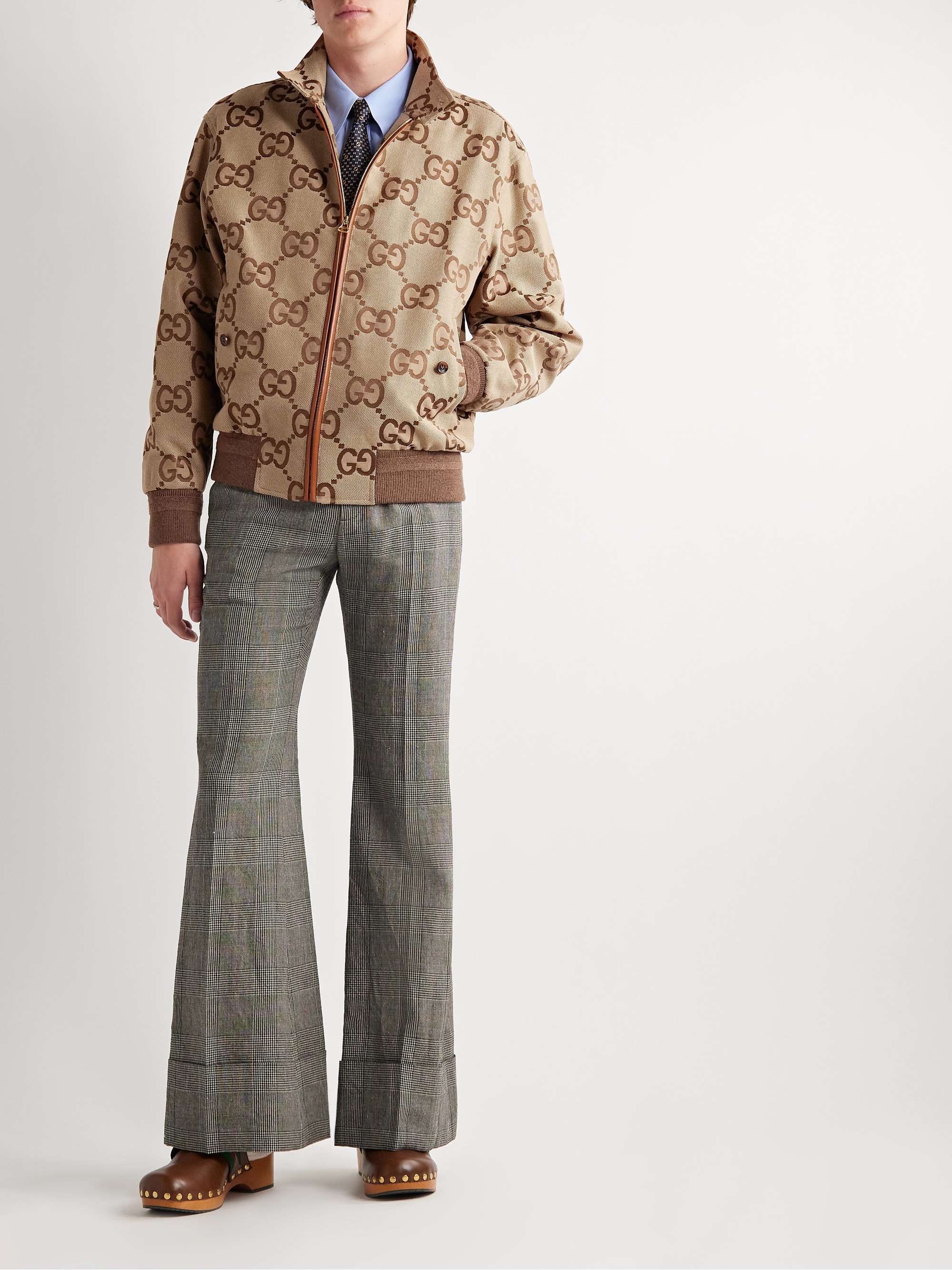 GUCCI Camel jacket in coated fabric