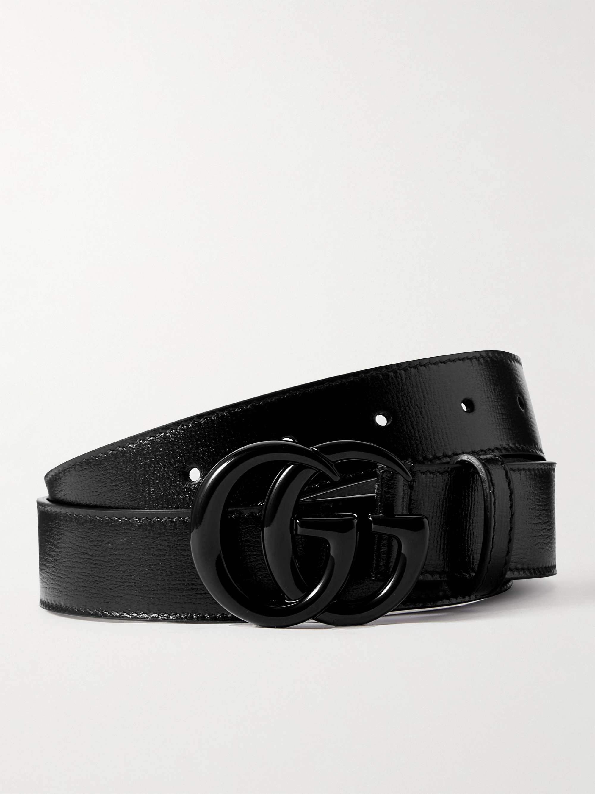 3cm Marmont Reversible Monogrammed Supreme Coated-Canvas Belt