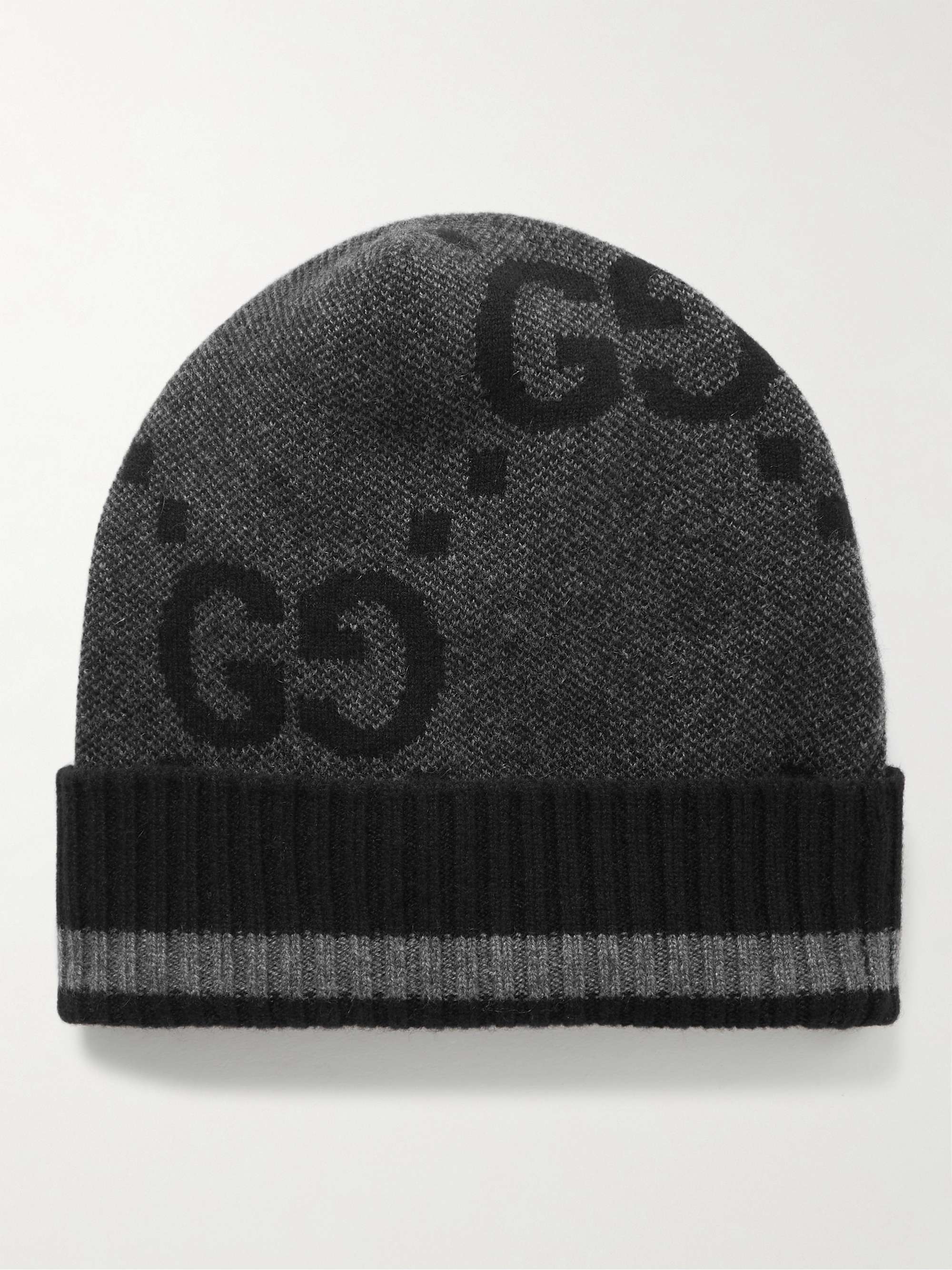 Logo-Jacquard Cashmere Beanie