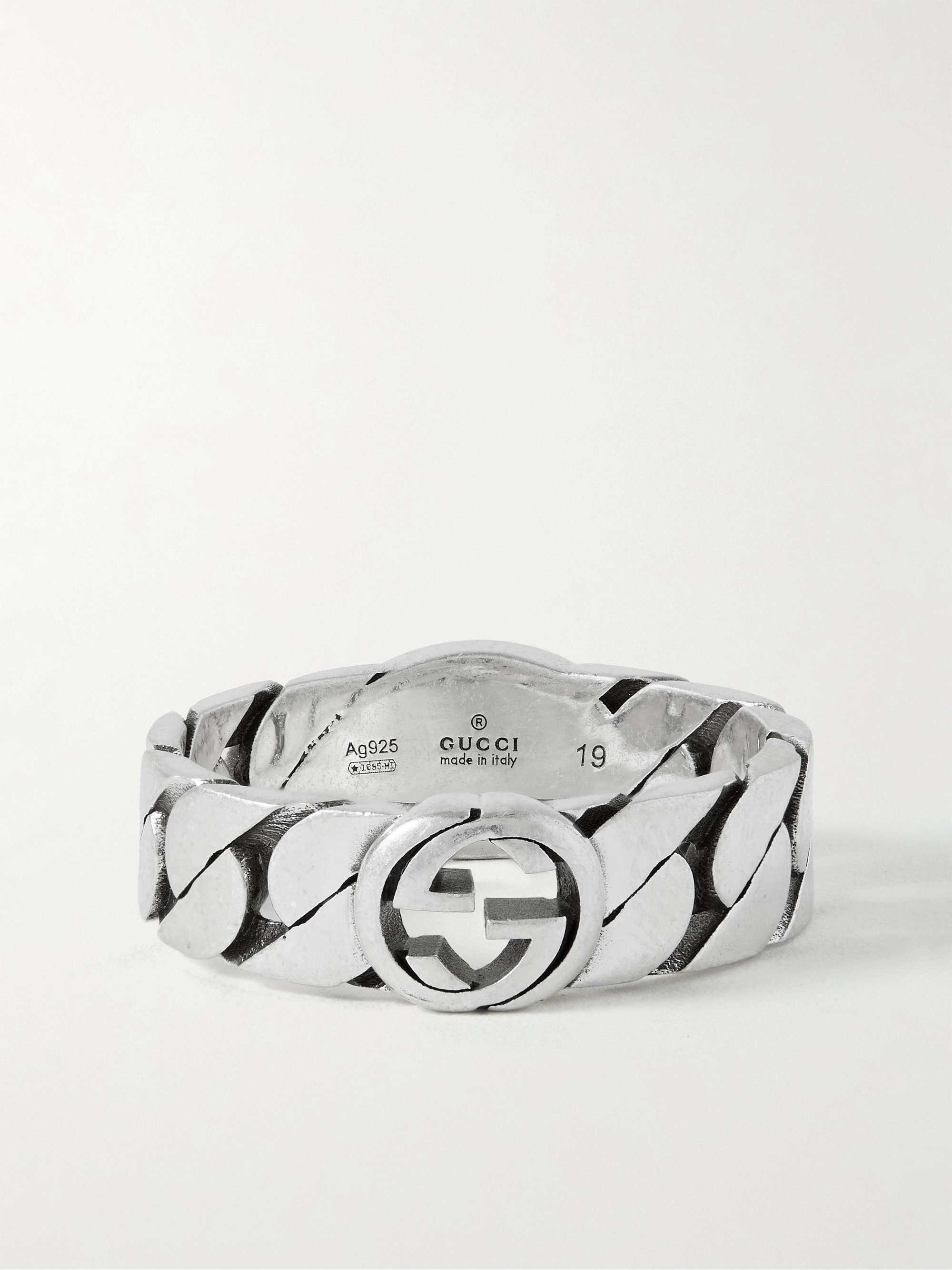 Gucci - Men - Guccighost Engraved Sterling Silver ID Bracelet Silver - 18