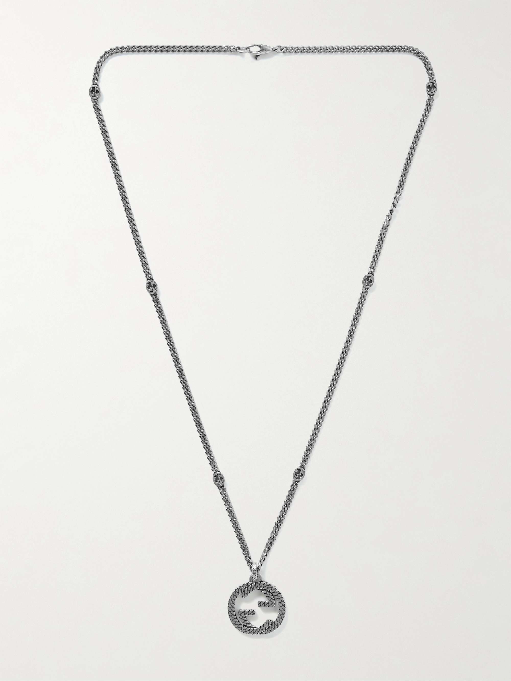 GUCCI Sterling Silver Pendant Necklace | MR PORTER