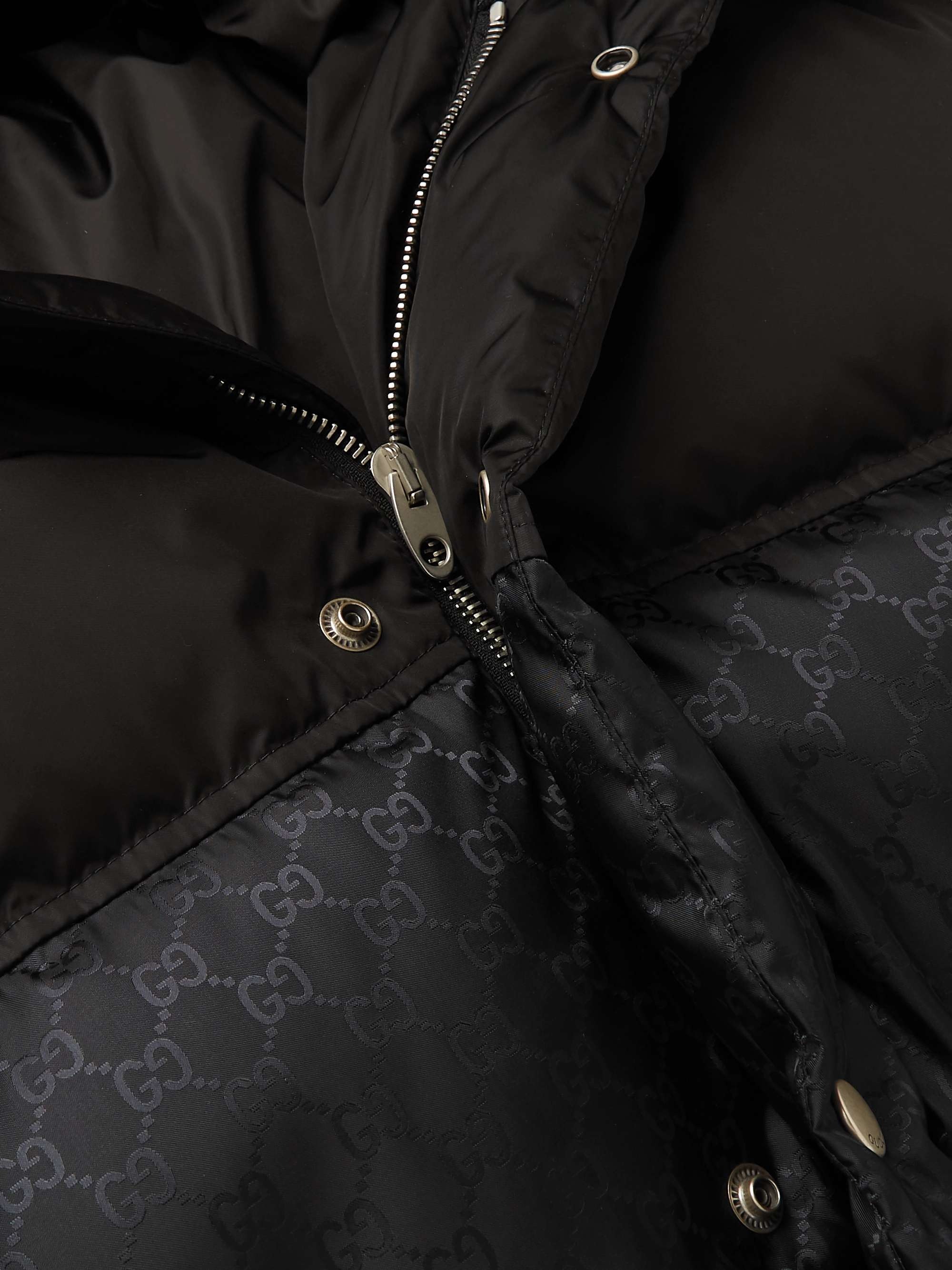 Automatisering Ombord Stige GUCCI Logo-Jacquard Webbing-Trimmed Quilted Shell Hooded Down Jacket | MR  PORTER