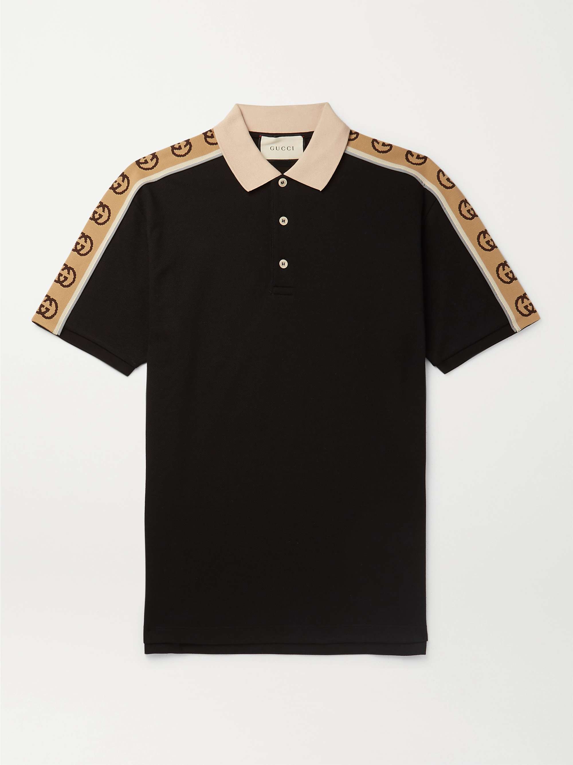 Gucci - Authenticated Polo Shirt - Black for Men, Never Worn, with Tag