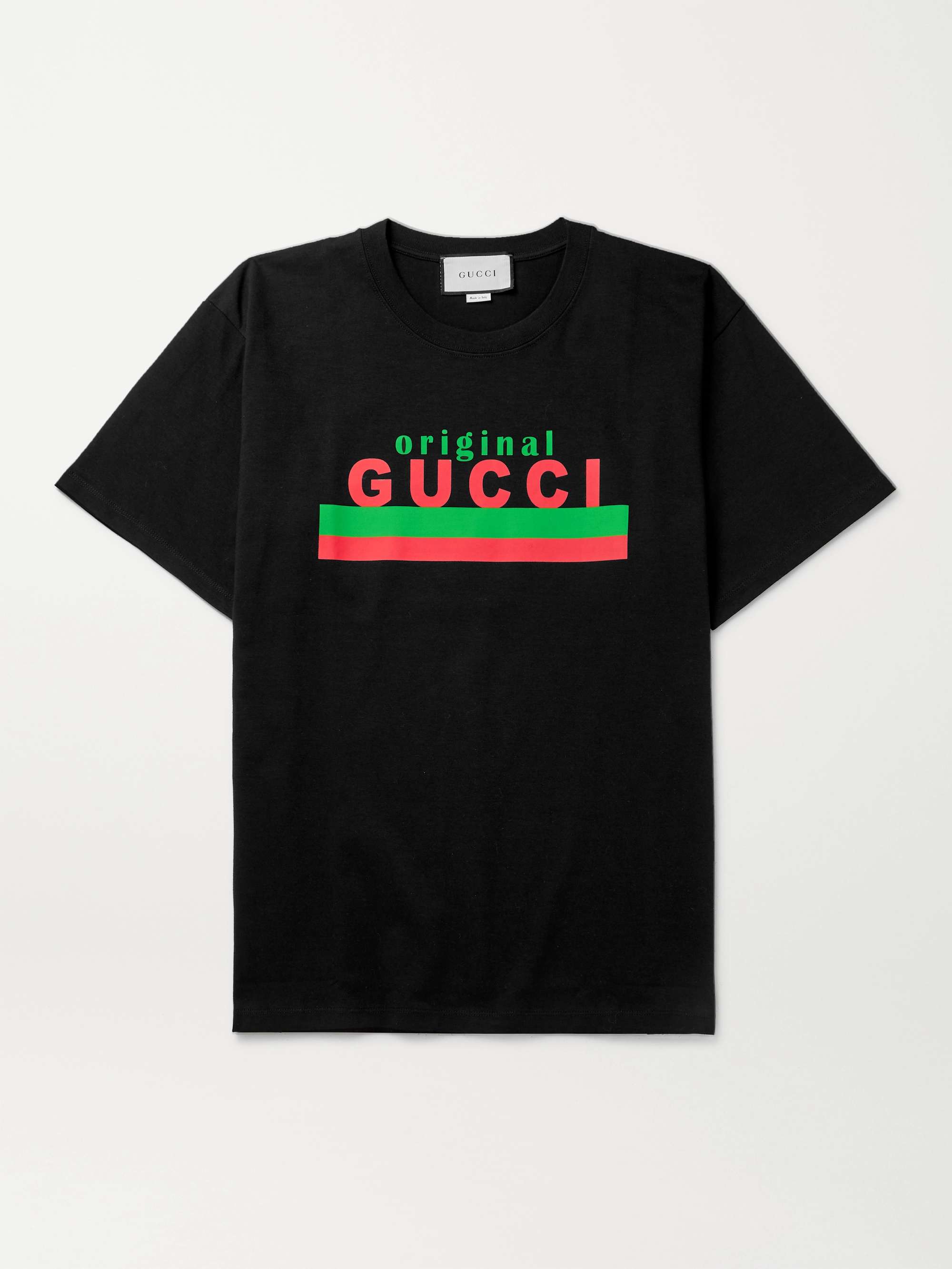 GUCCI Logo-Print Cotton-Jersey T-Shirt for | MR PORTER