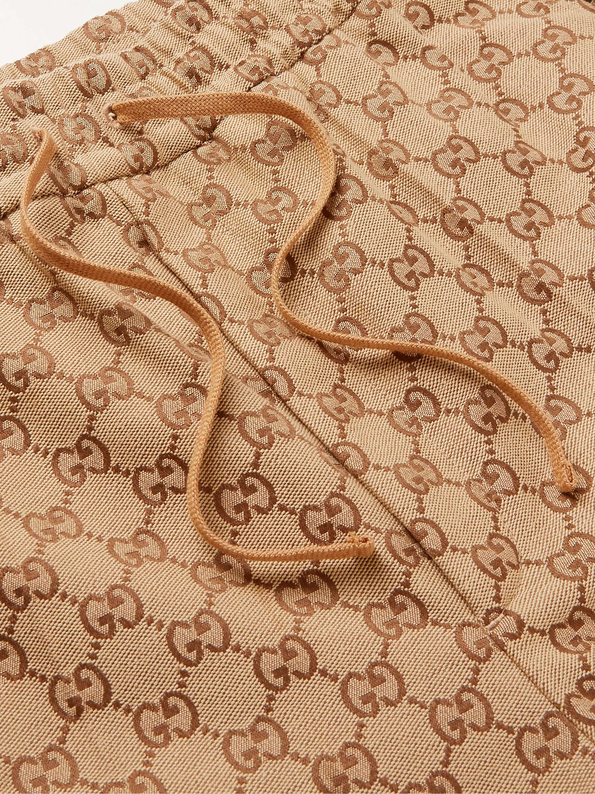 GG Supreme cotton-blend pants in beige - Gucci | Mytheresa