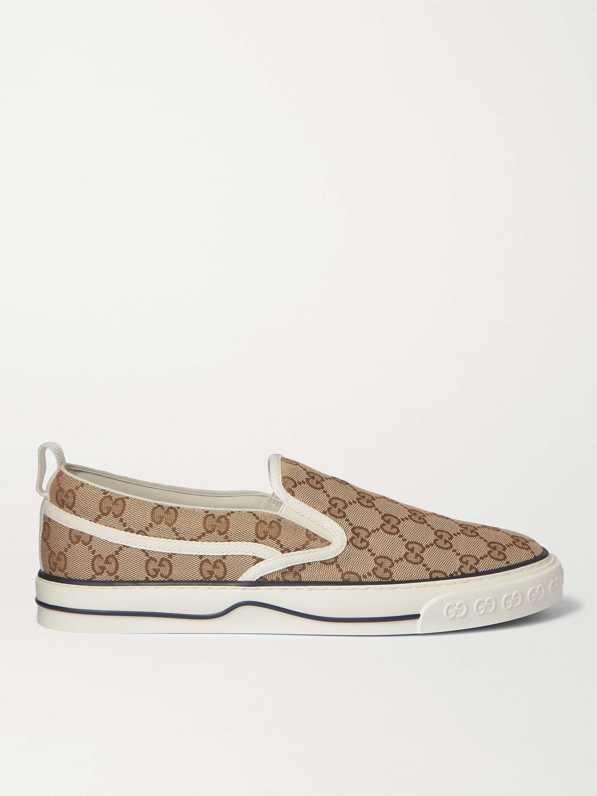 GUCCI Tennis 1977 Monogrammed Canvas Slip-On Sneakers for Men