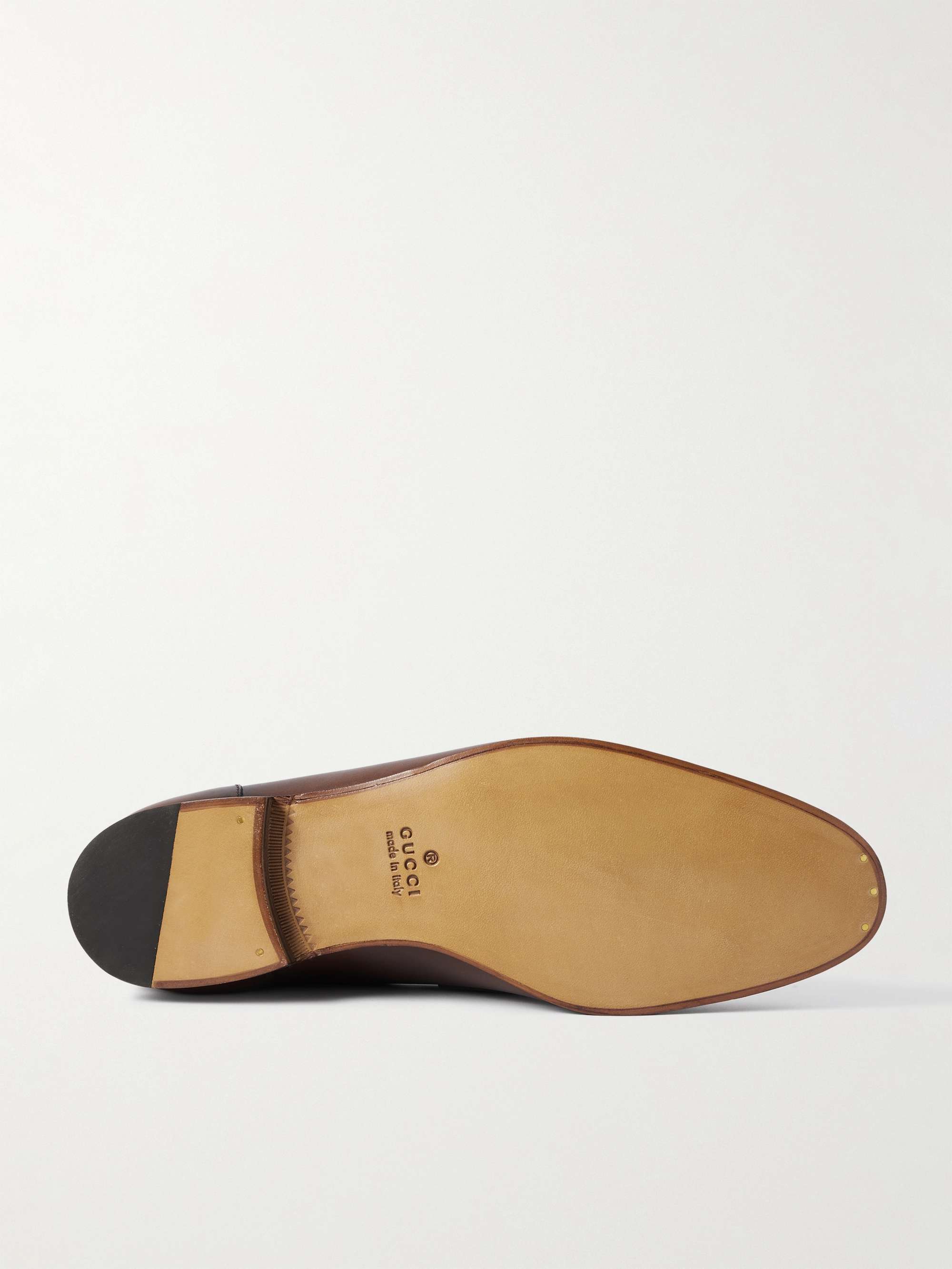 GUCCI Jordaan Horsebit Leather Loafers