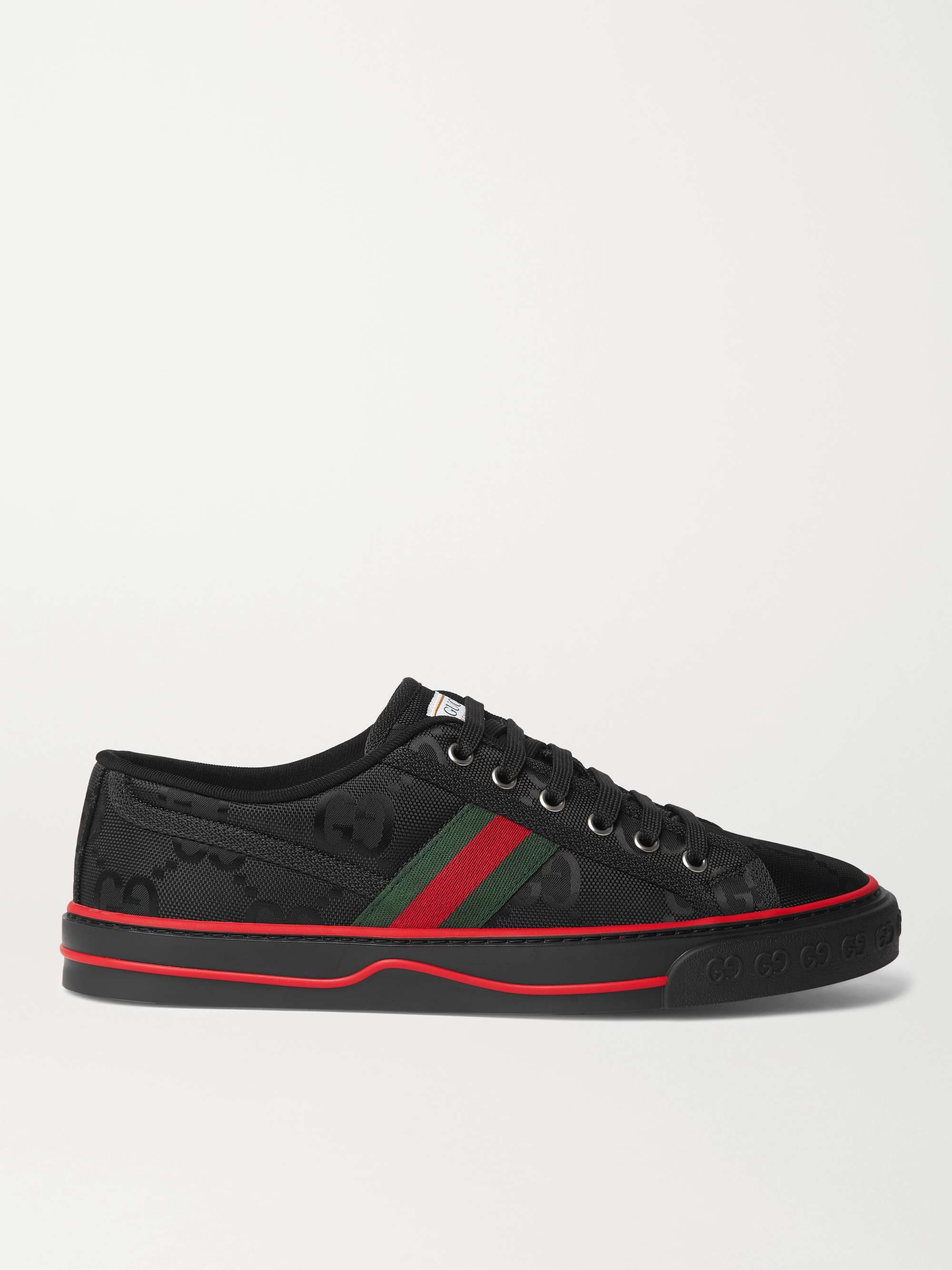 GUCCI Off the Grid Webbing-Trimmed Monogrammed ECONYL Canvas Sneakers | MR  PORTER