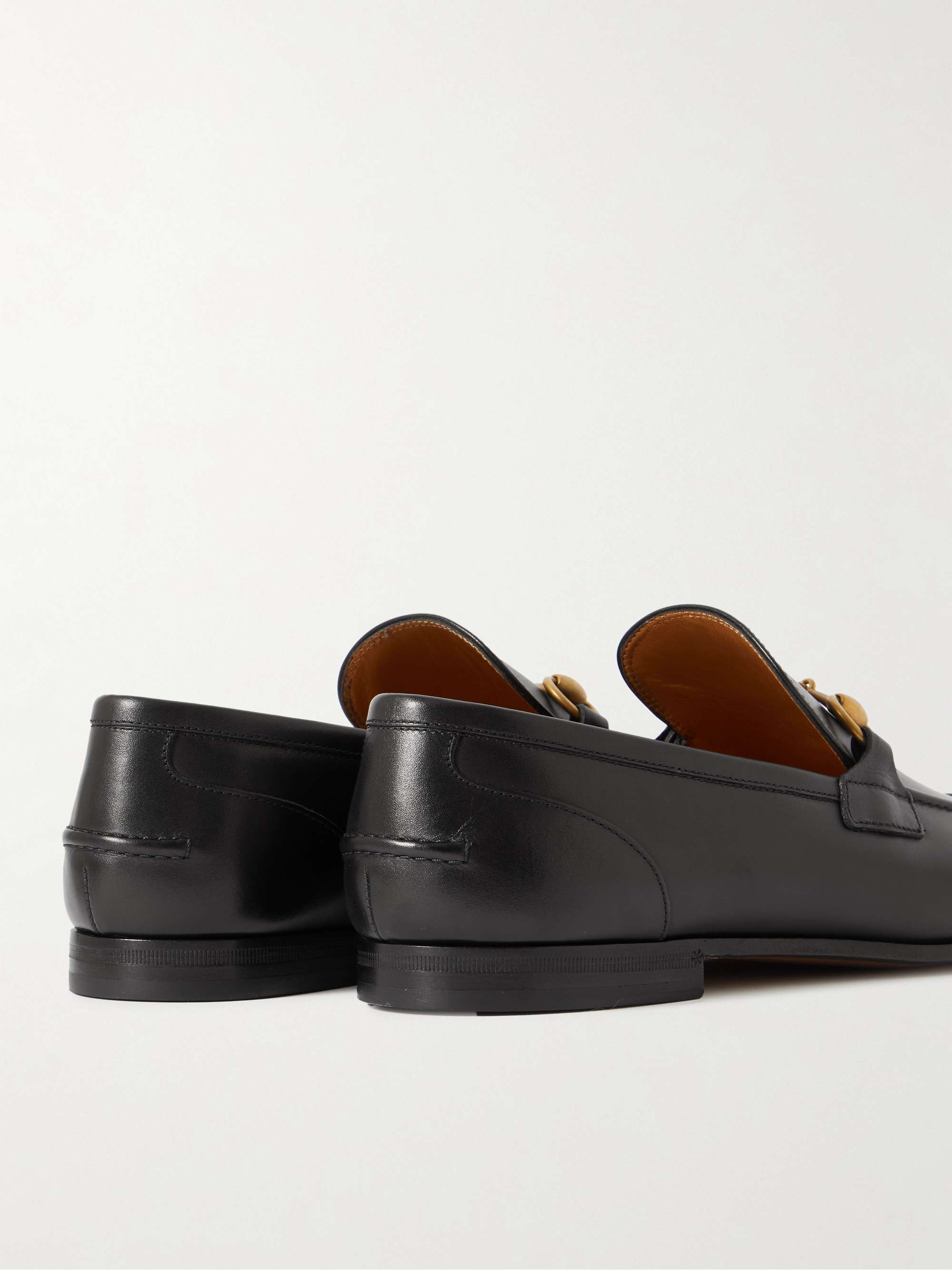 GUCCI Jordaan Horsebit Leather Loafers