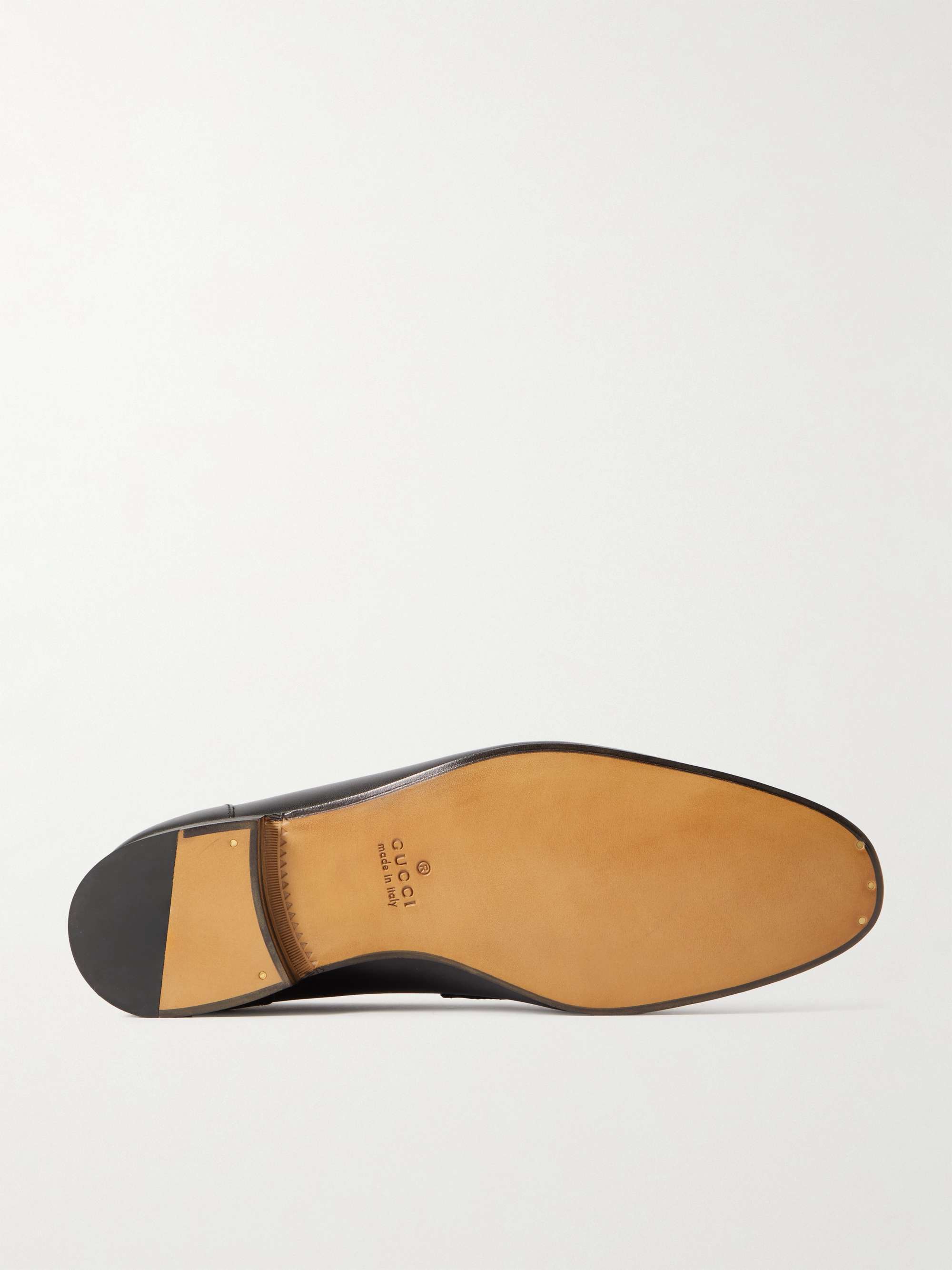 GUCCI Jordaan Horsebit Leather Loafers
