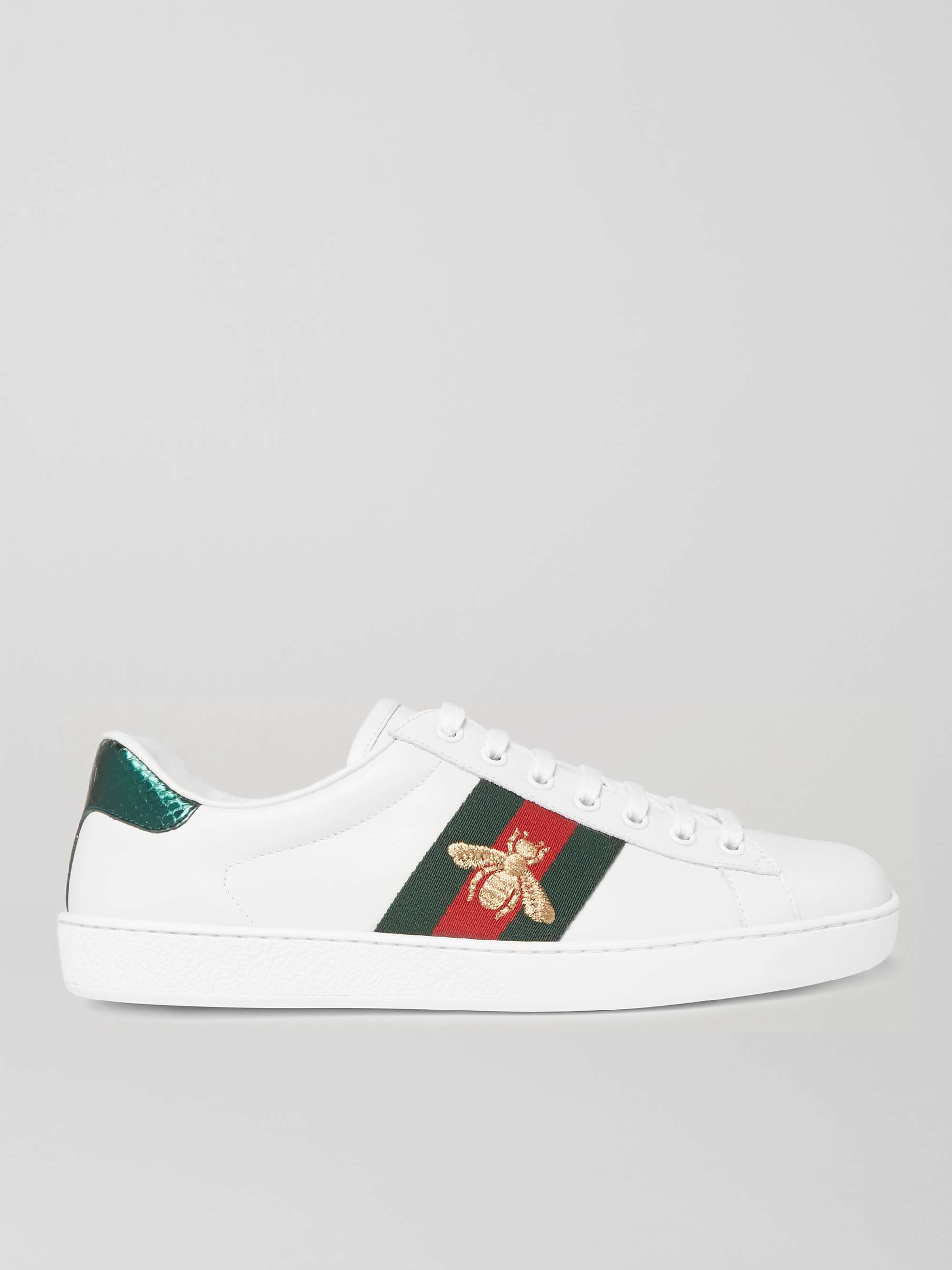 GUCCI Ace Crocodile-Trimmed Leather for Men MR PORTER