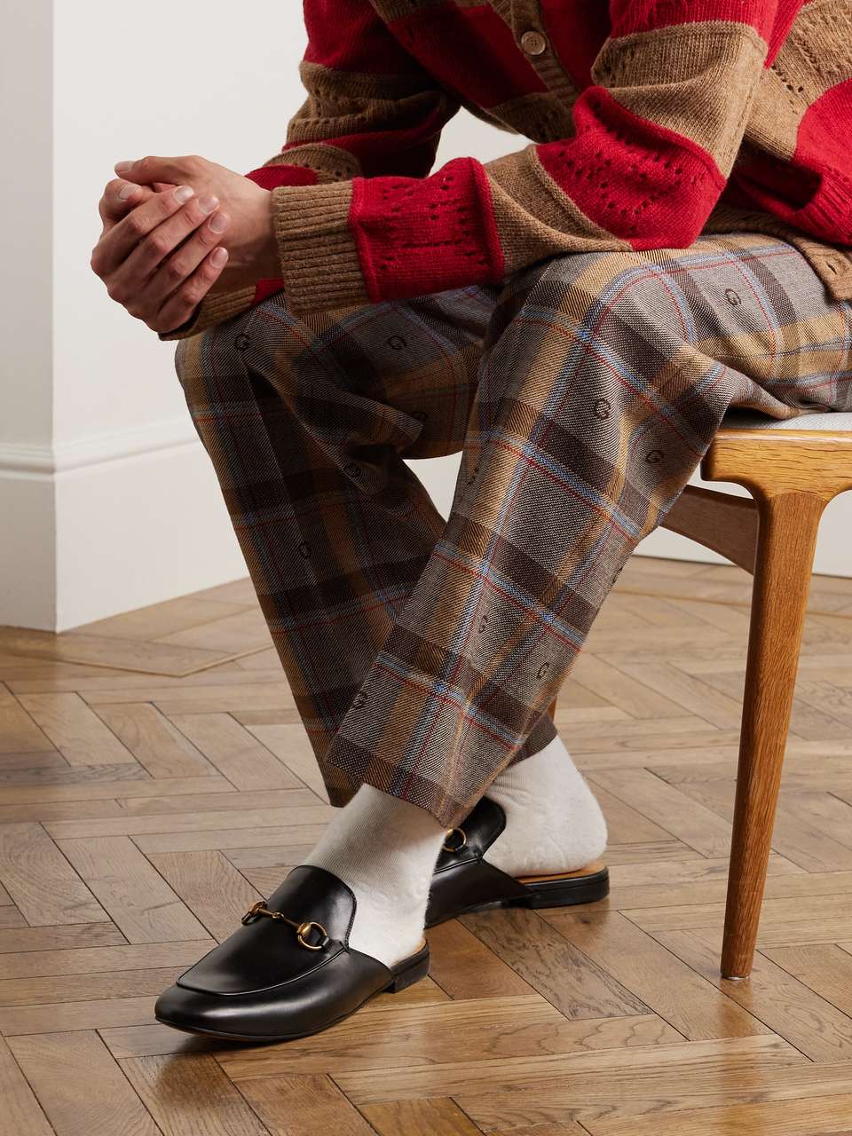 mens gucci backless loafers