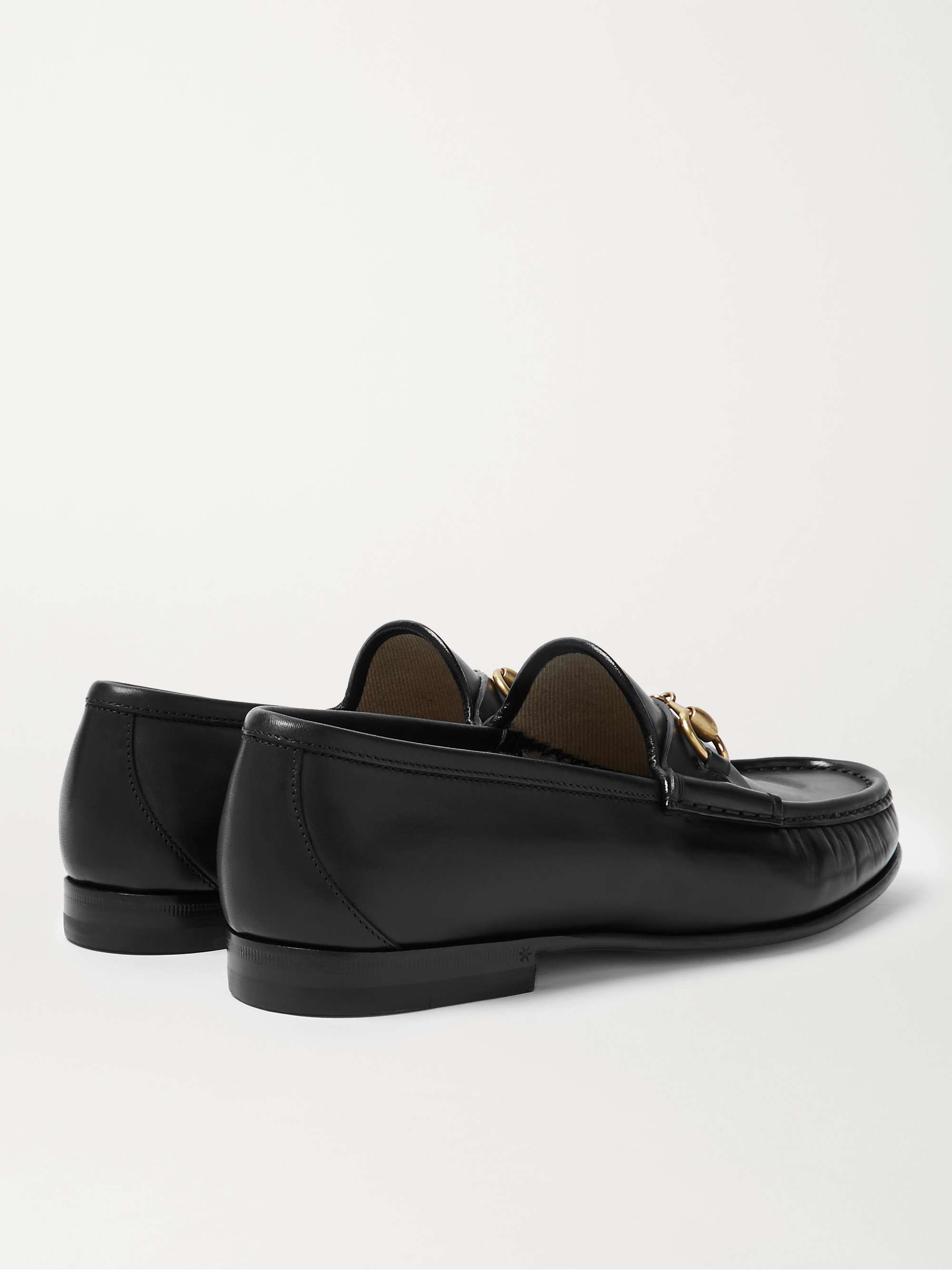 GUCCI Roos Horsebit Leather Loafers